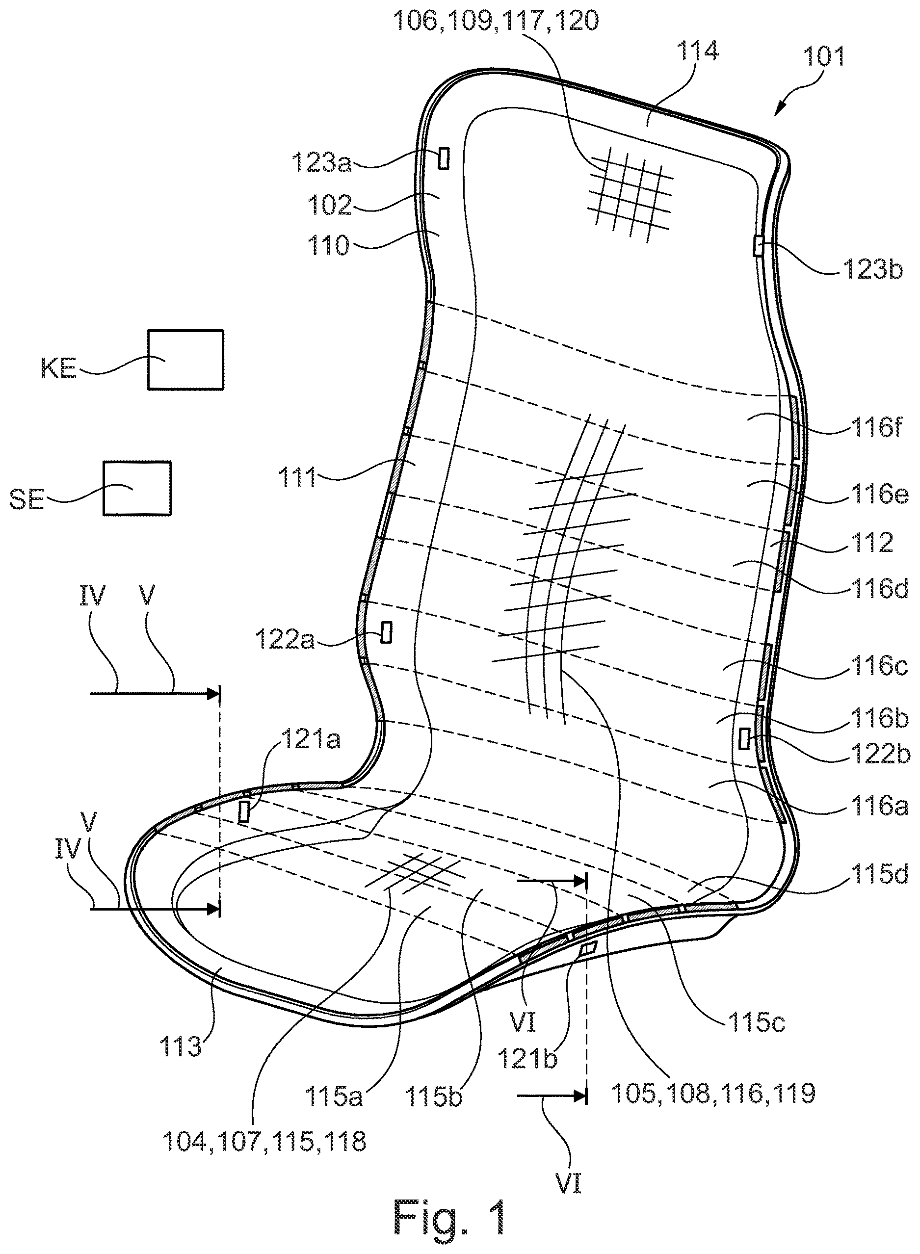 Patent US12616306 — Seat element — Figure 1
