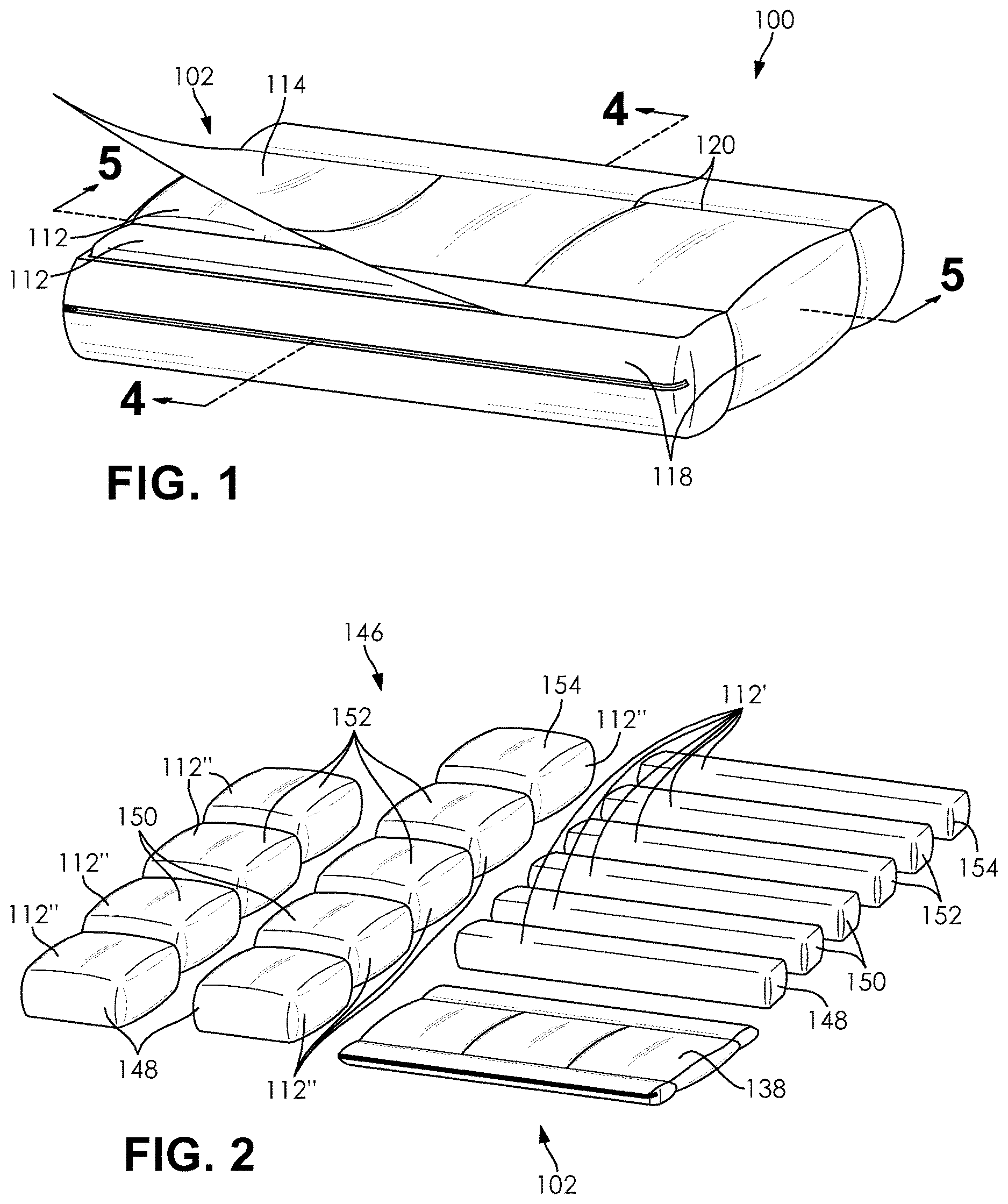 Patent US12616322 — Modular compartment pillow with multi-layered pads — Figure 1