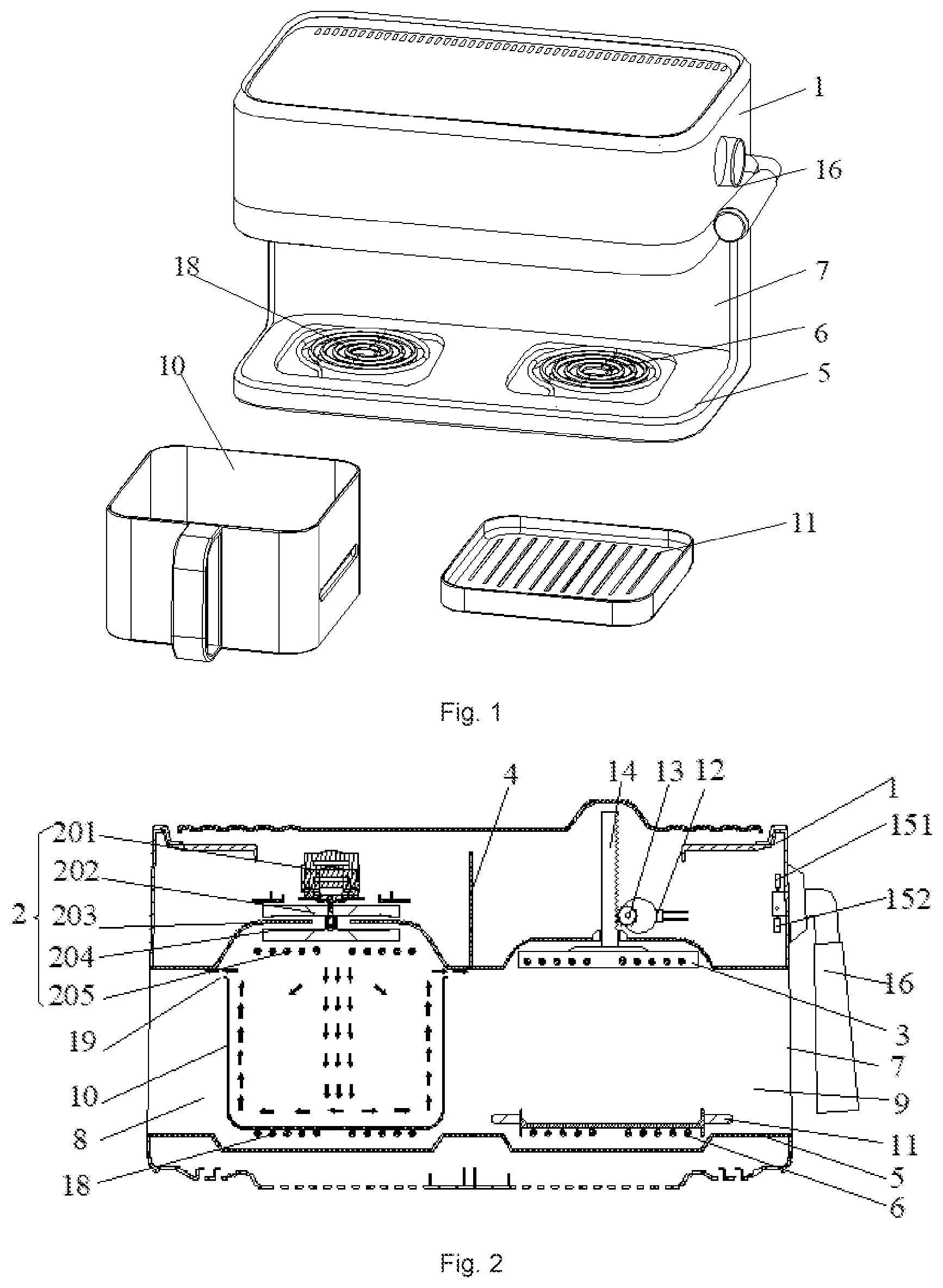 Patent US12616335 — Lifting multifunctional air fryer — Figure 1