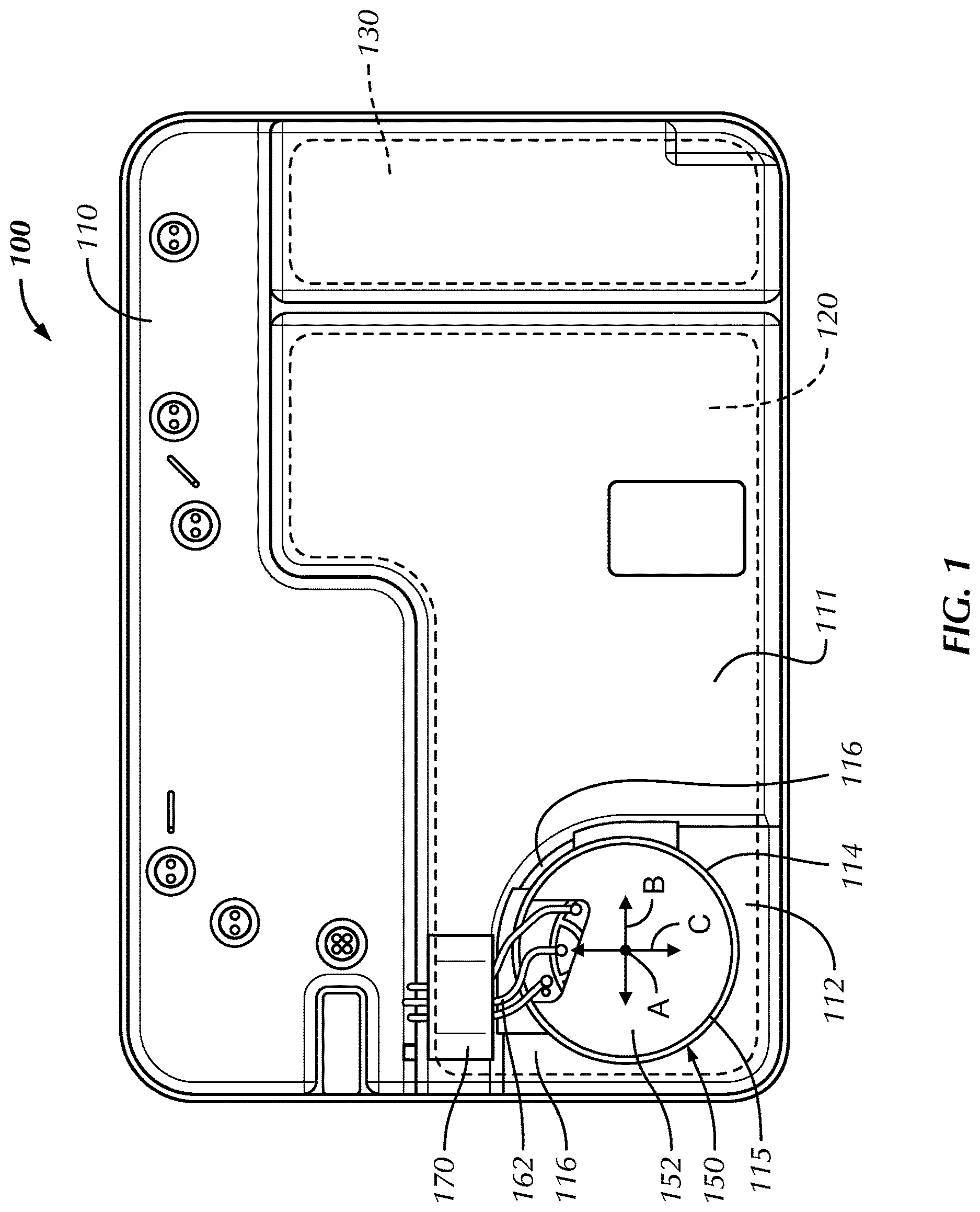 Patent US12616369 — Component mounting system and method for an implantable medical device — Figure 1
