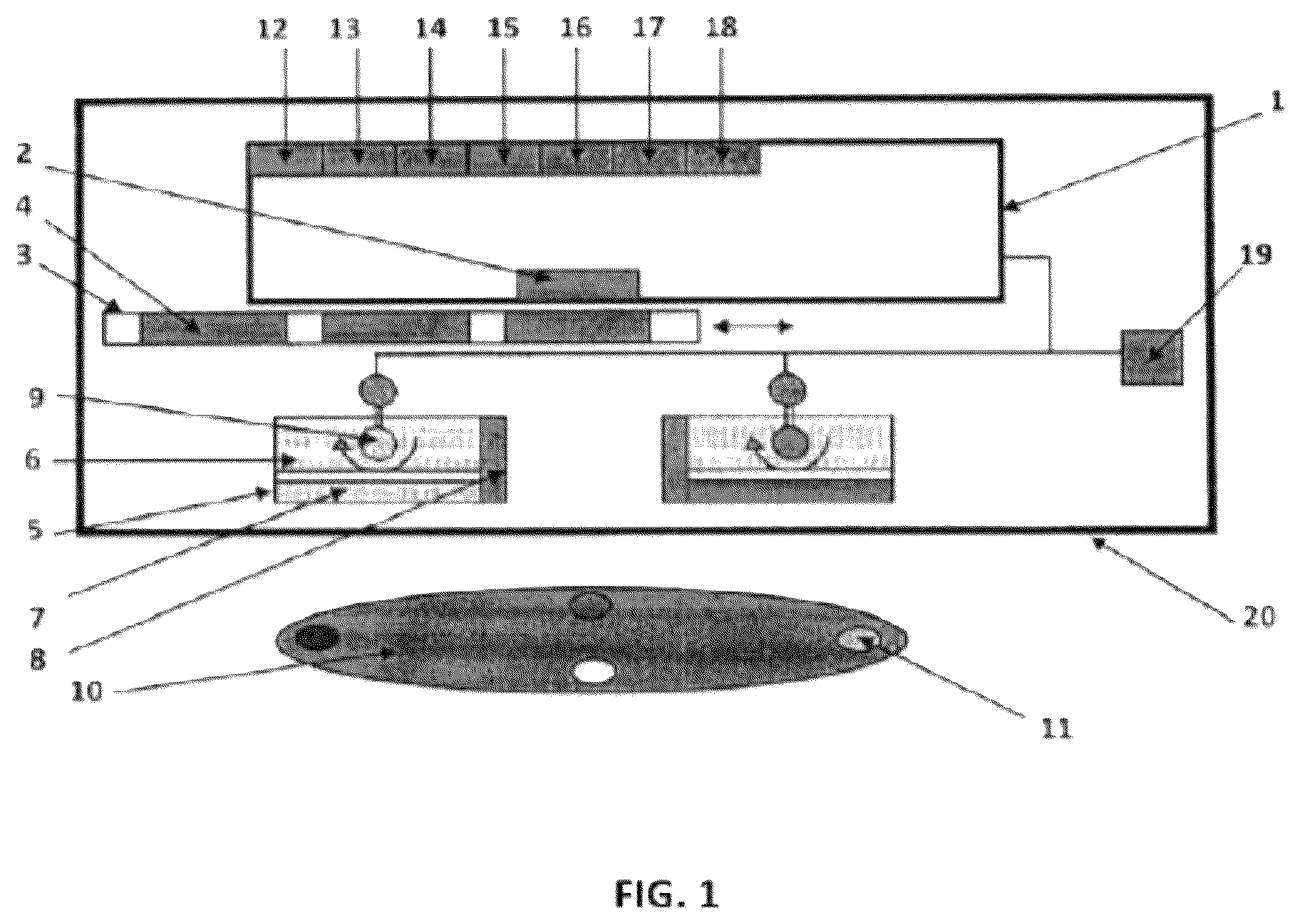 Patent US12616372 — Devices, methods, and systems for fluorescence-based imaging and detection of location(s) and/or source(s) of potential contamination and/or pollution — Figure 1