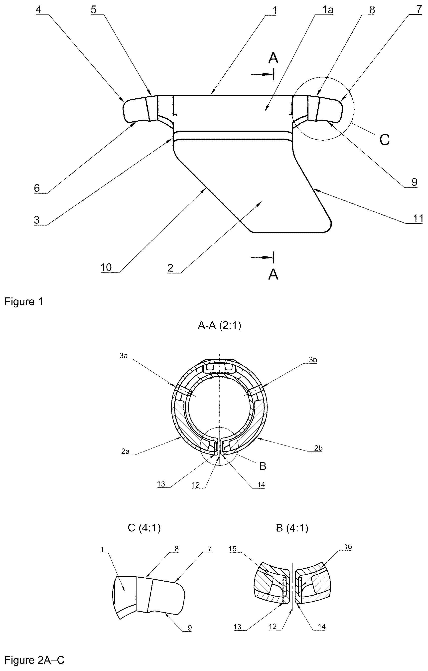 Patent US12616378 Figure 1 – Sensor device for ascertaining inflammation-relevant vital parameters