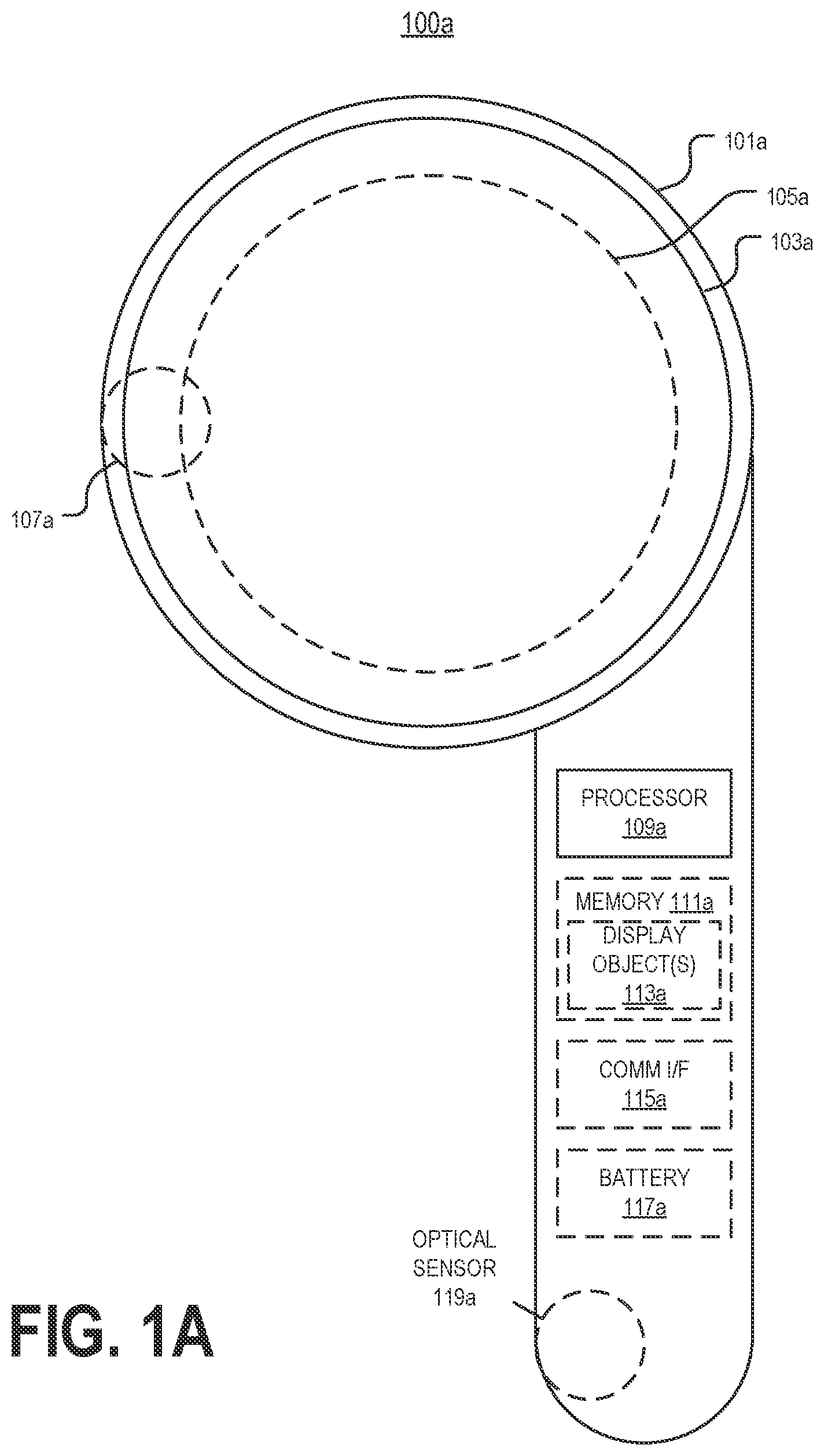 Patent US12616393 — Wearable device with status display — Figure 1