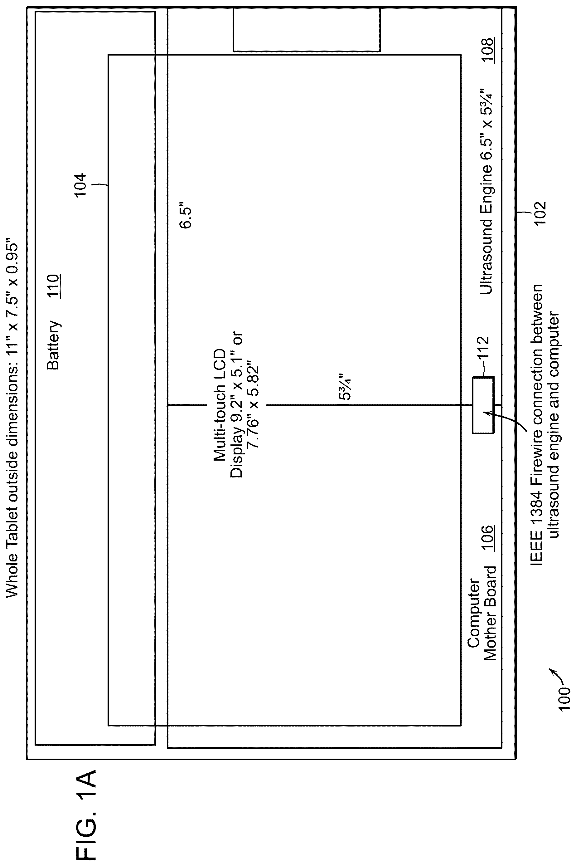 Patent US12616445 — Portable ultrasound system — Figure 1