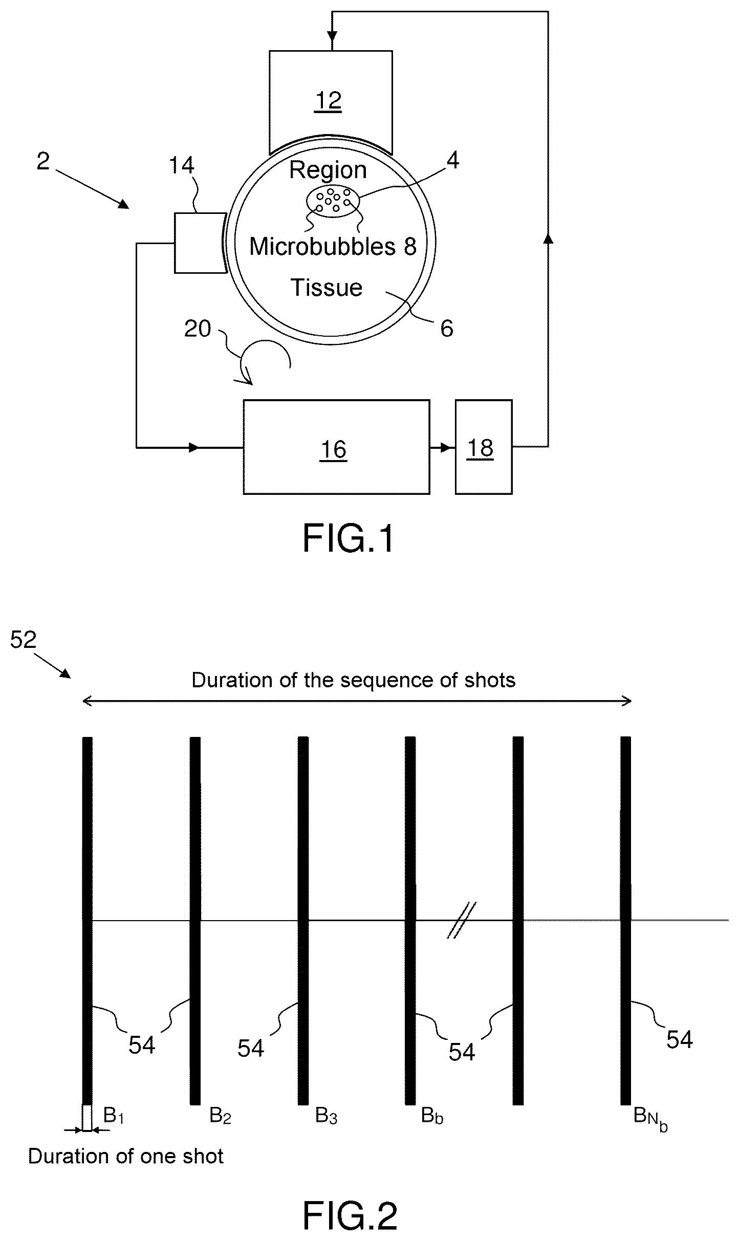 Patent US12616447 Figure 1 – Method and system for spectral analysis and determination of a marker making it possible to ensure the safety of therapeutic ultrasound interventions