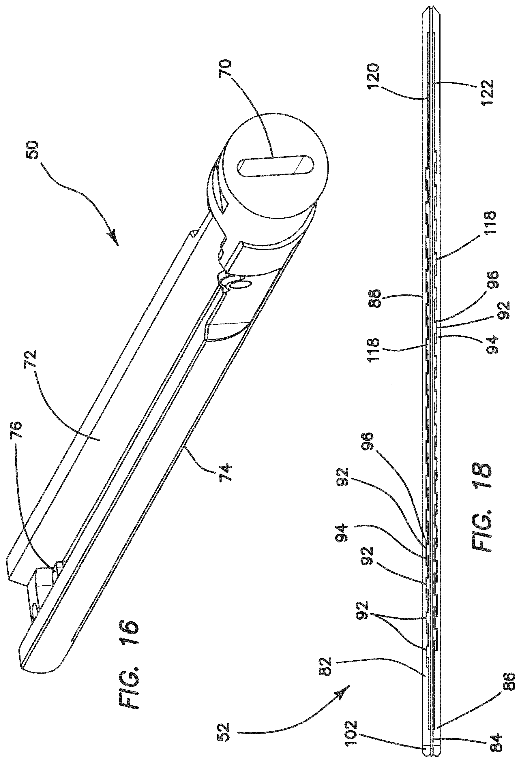 Patent US12616471 Figure 9 – Surgical stapler with partial pockets