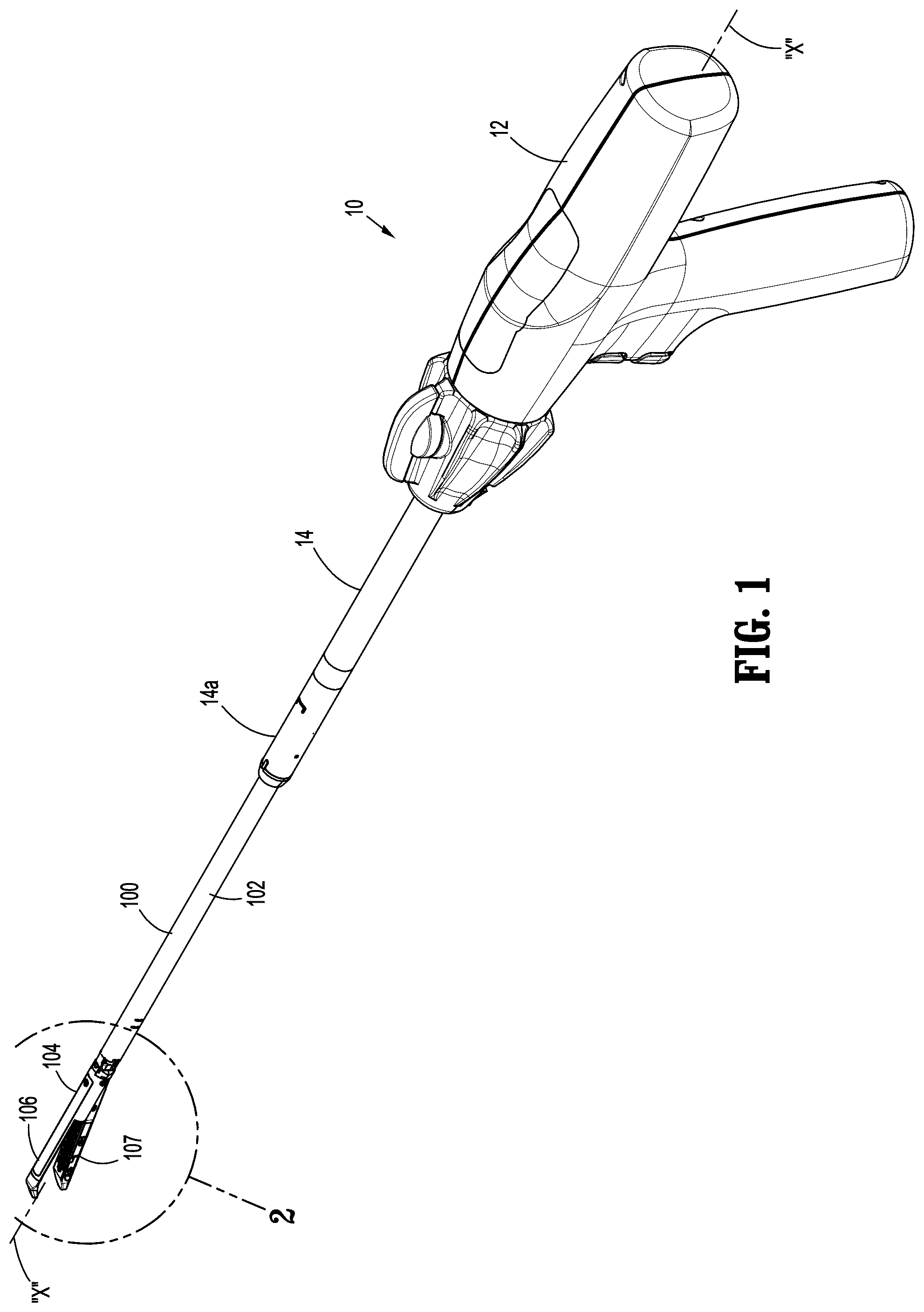 Patent US12616472 — Articulating surgical stapling apparatus with pivotable knife bar guide assembly — Figure 1
