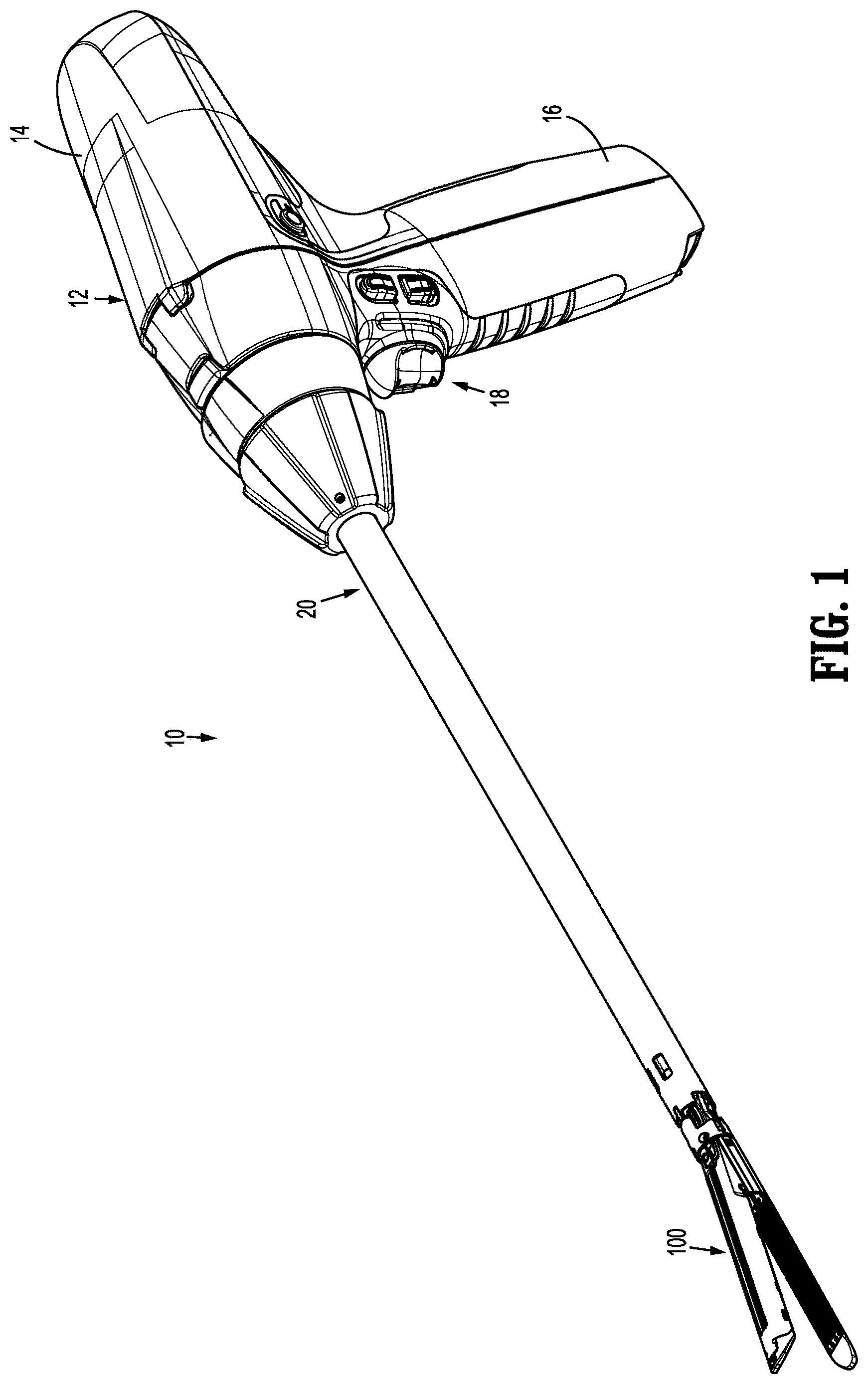 Patent US12616475 — Powered surgical stapling device with end effector articulation — Figure 1