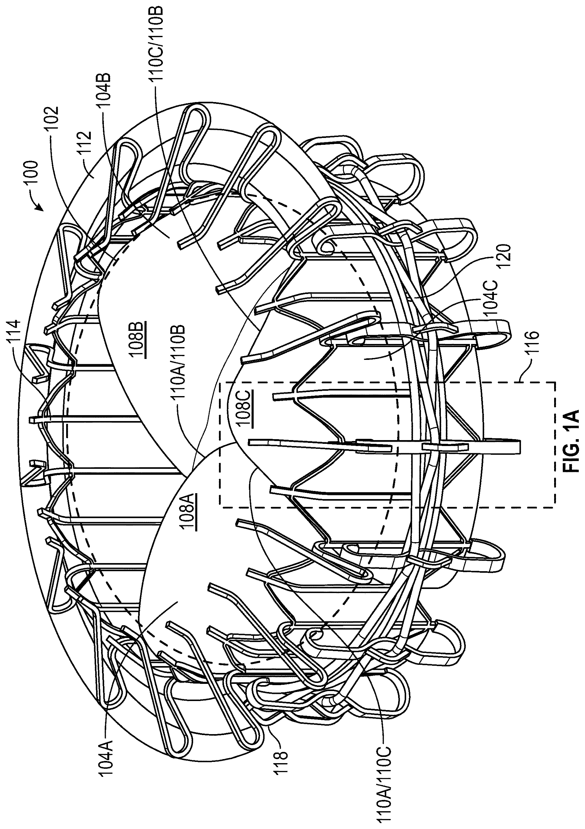 Patent US12616570 — Three-dimensional thin-film leaflet valve device — Figure 1