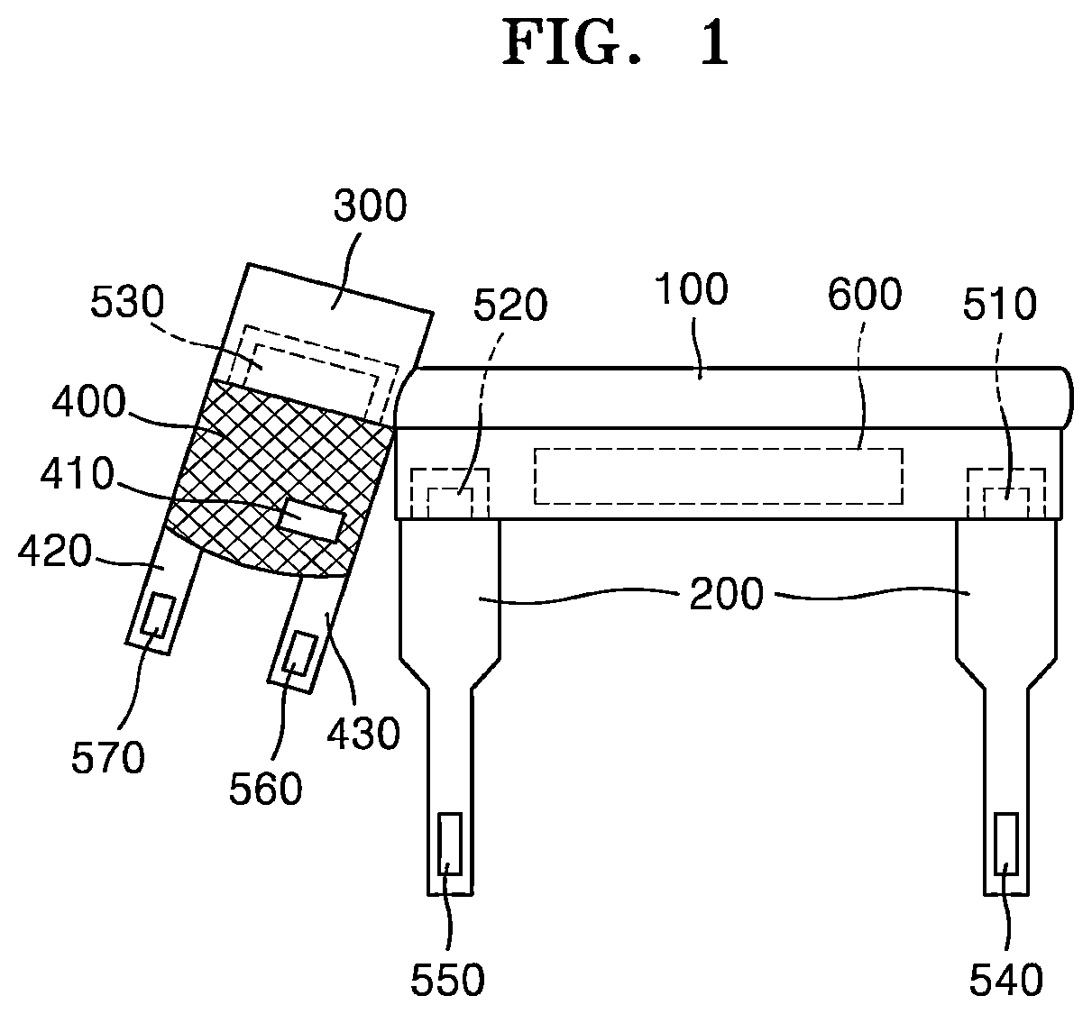 Patent US12616600 Figure 1 – Upper limb stabilizing apparatus