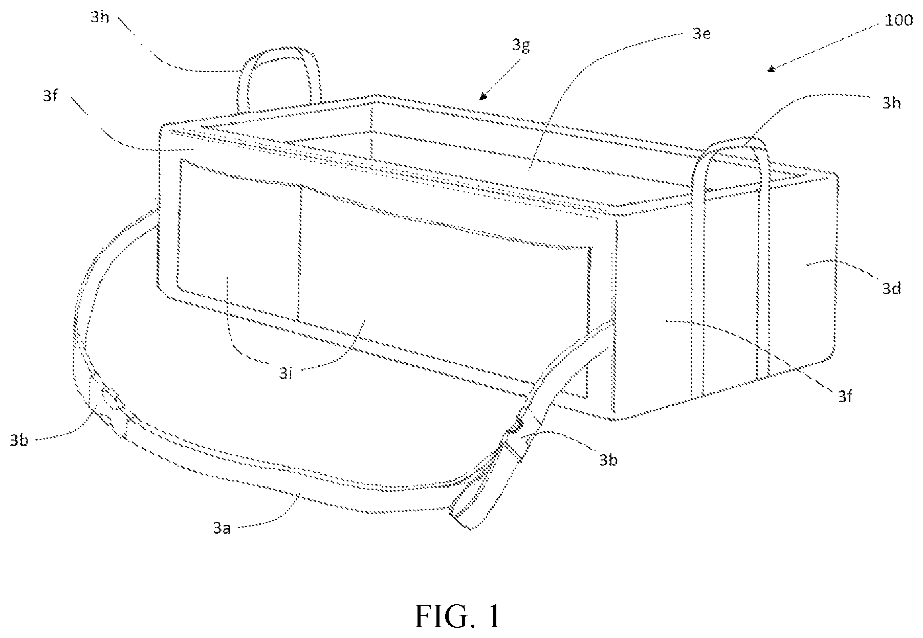 Patent US12616622 — Device to facilitate the transport or storage of items by a person seated in a wheelchair or using other mobile devices — Figure 1