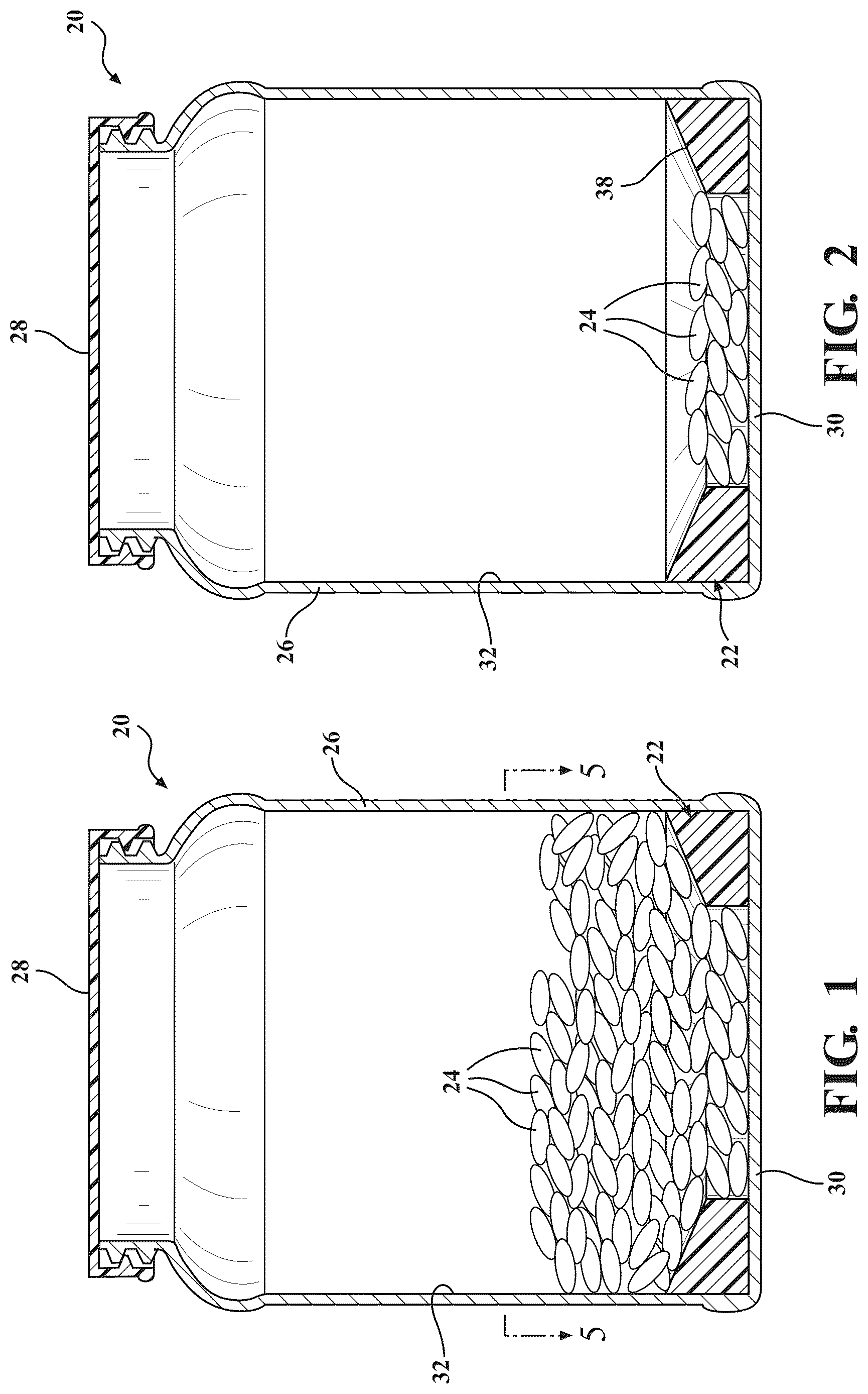 Patent US12616640 — Container having a contents volume indicator — Figure 1