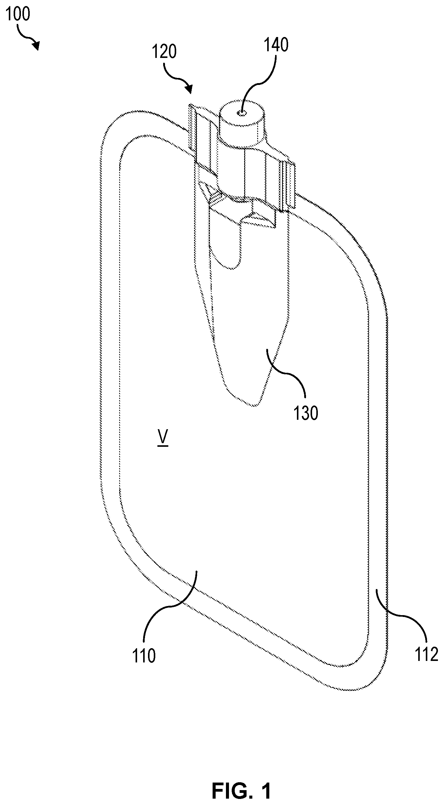 Patent US12616641 — Medicament container having a flexible sidewall — Figure 1