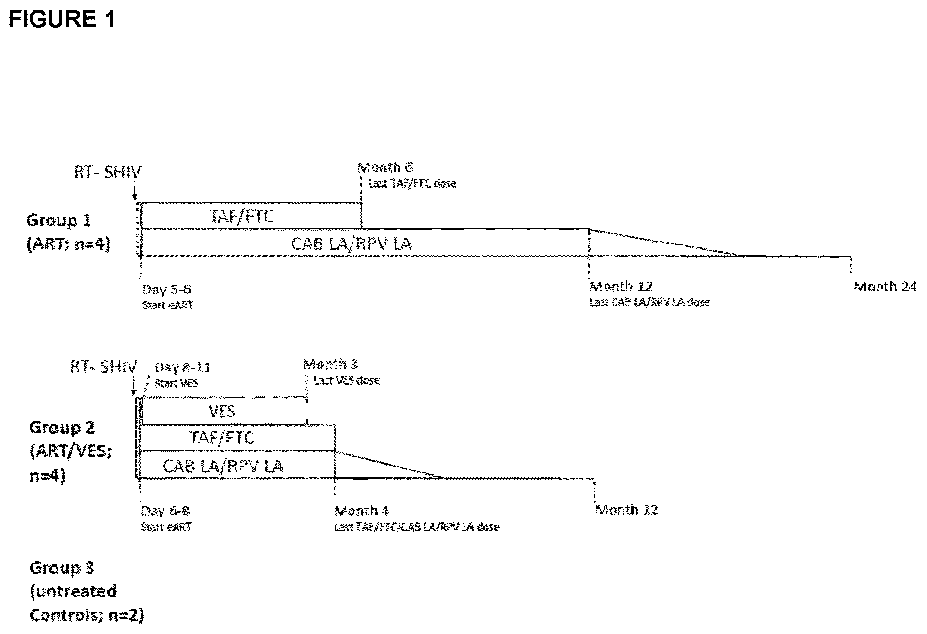 Patent US12616692 — Method of achieving HIV viral remission using long-acting antiretroviral agents — Figure 1