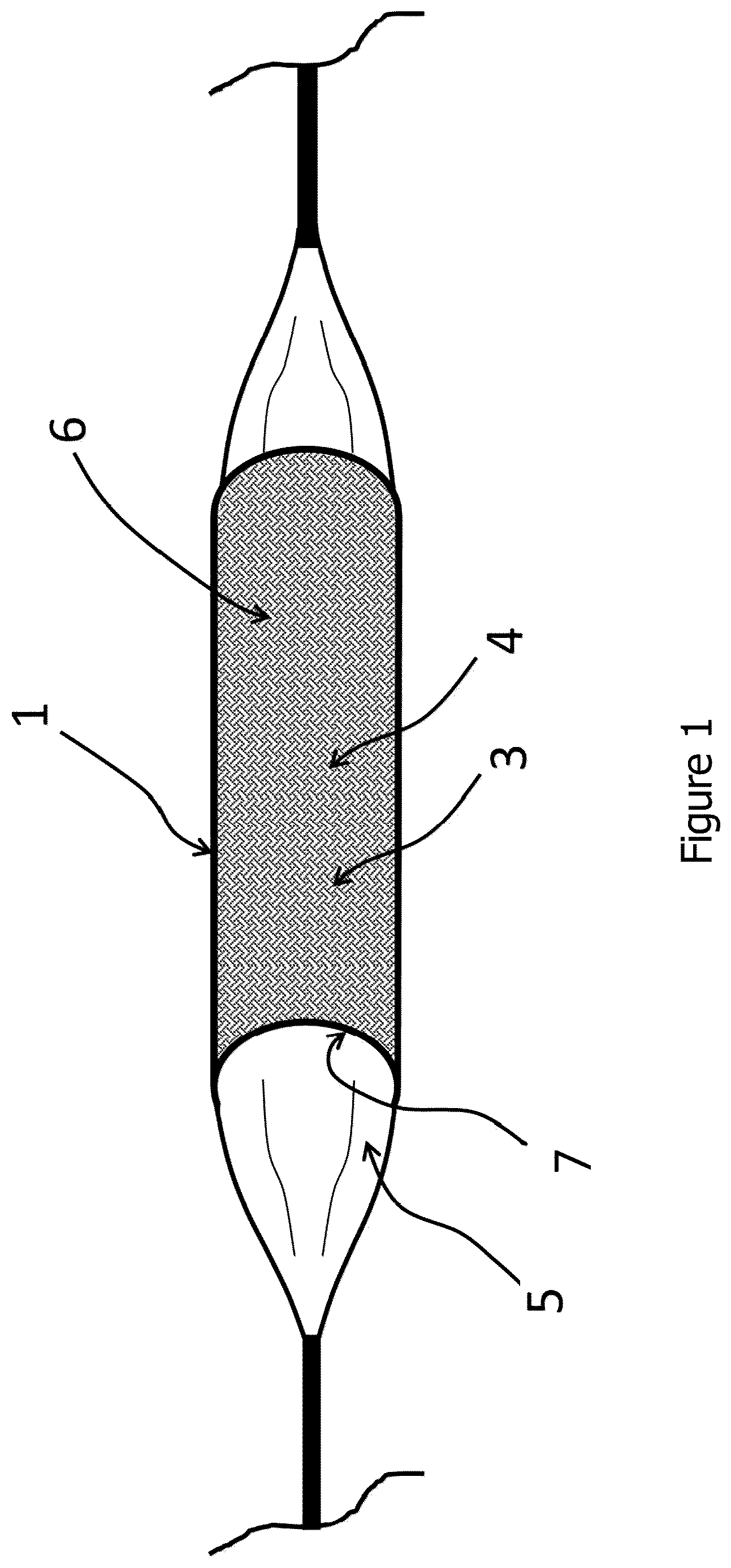 Patent US12616781 Figure 1 – Tubular nonwoven structure as active agent carrier for the atraumatic treatment of hollow organs, and a process for producing the same
