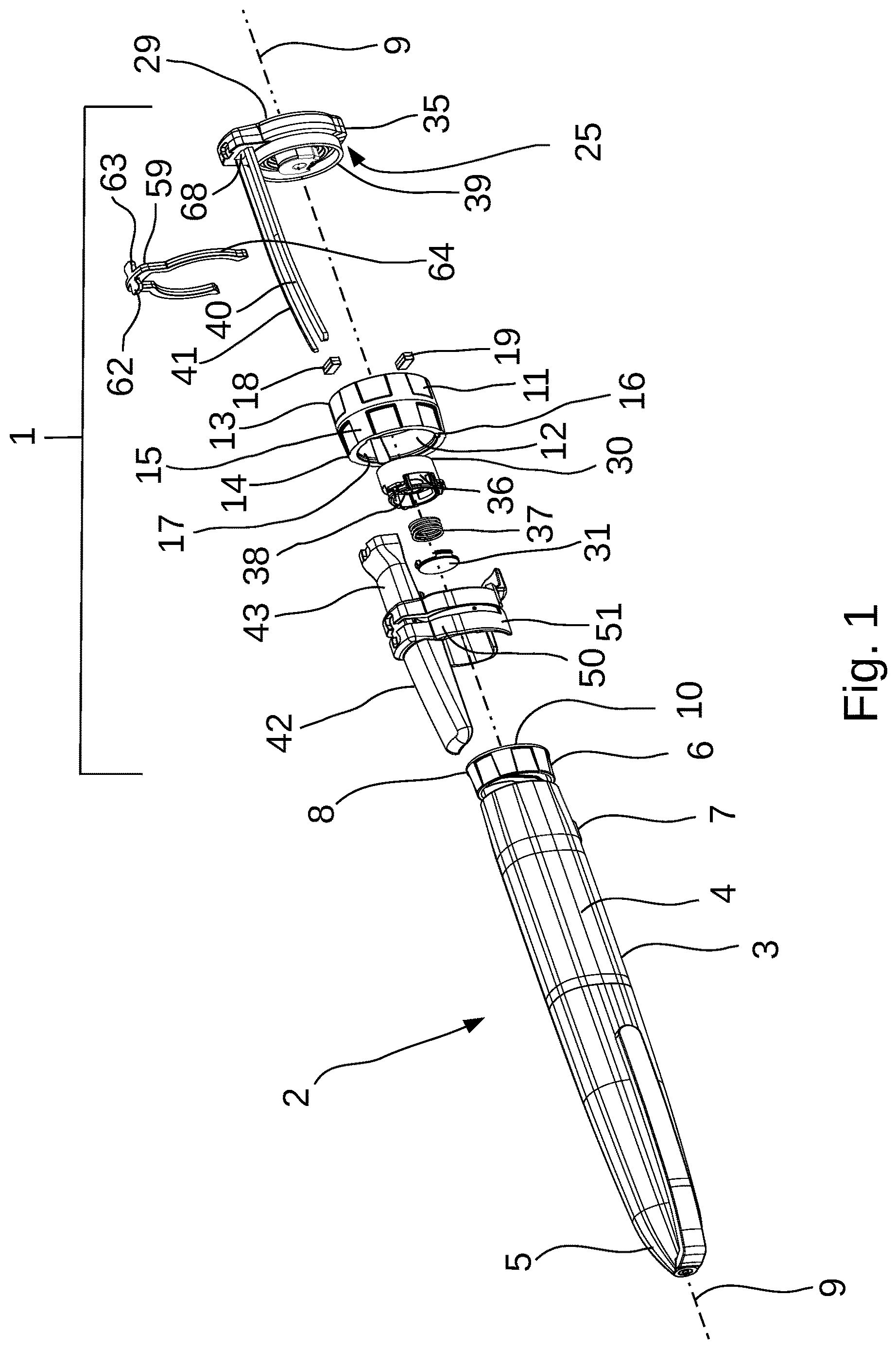 Patent US12616796 — Injection monitoring module with magnetic rotation sensing — Figure 1