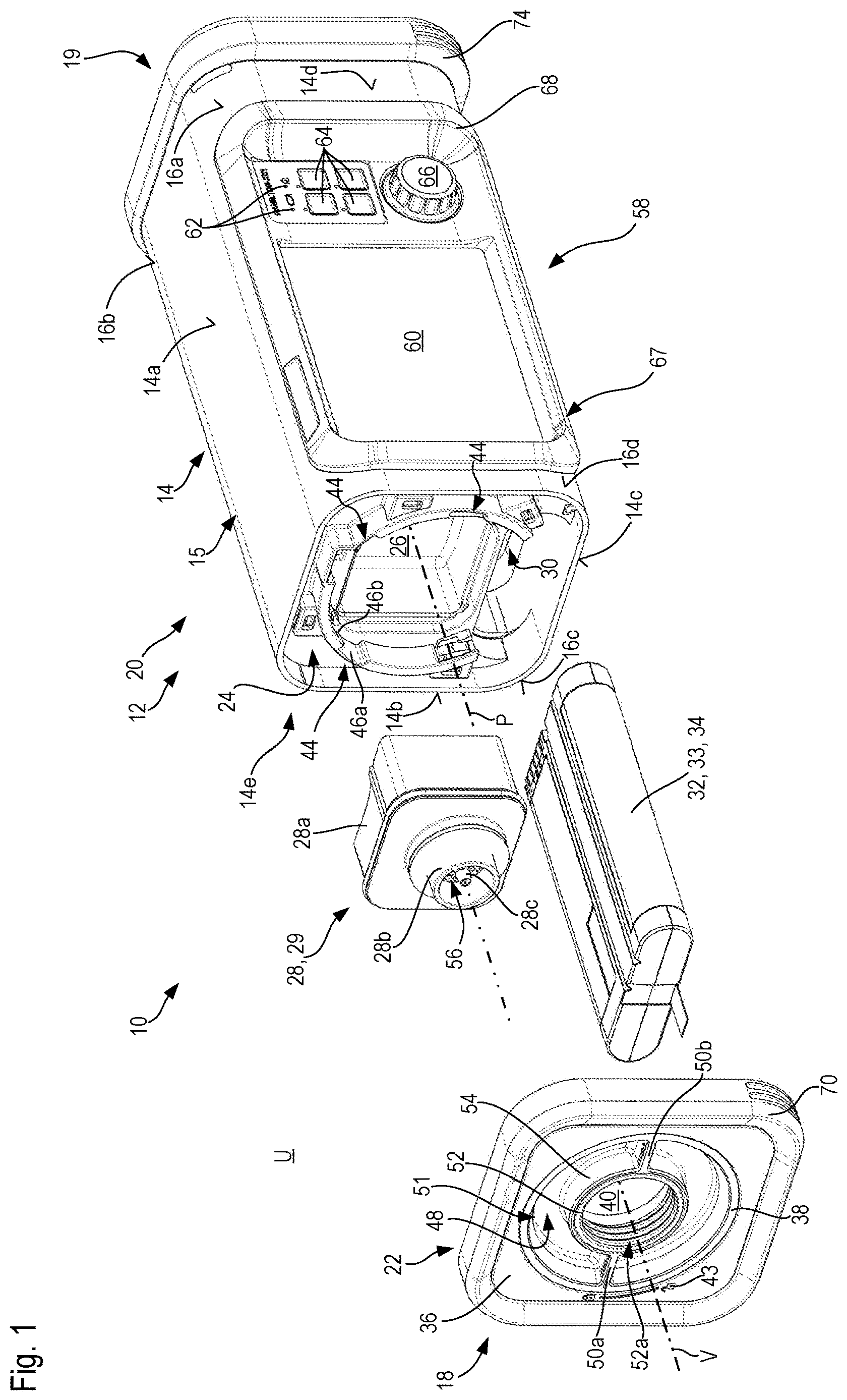 Patent US12616811 — Emergency ventilator with a fan which is cooled in a conductive and convective manner — Figure 1