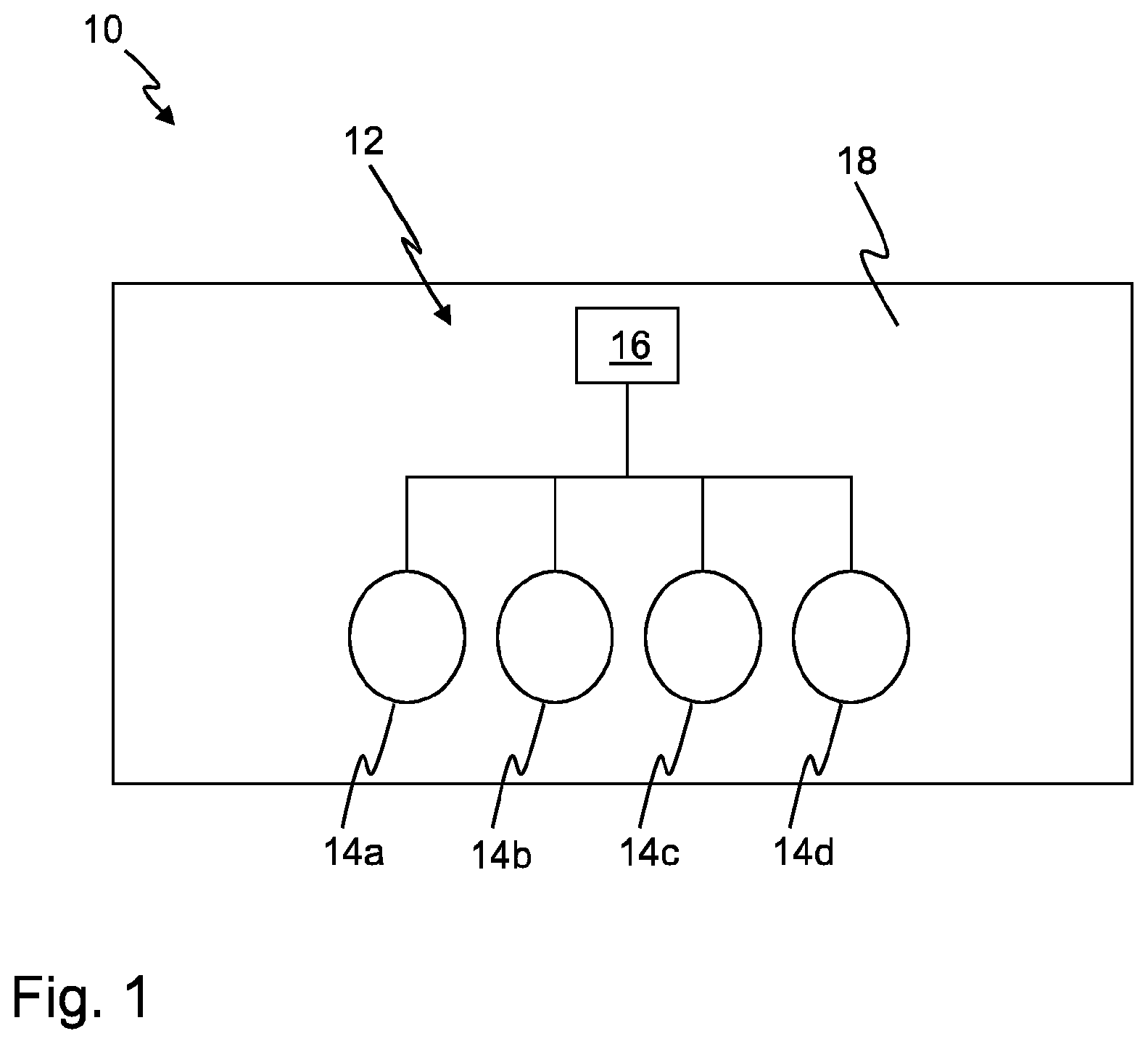 Patent US12616833 — Medical treatment device and method for stimulating neurons of a patent to suppress a pathologically synchronous activity thereof — Figure 1