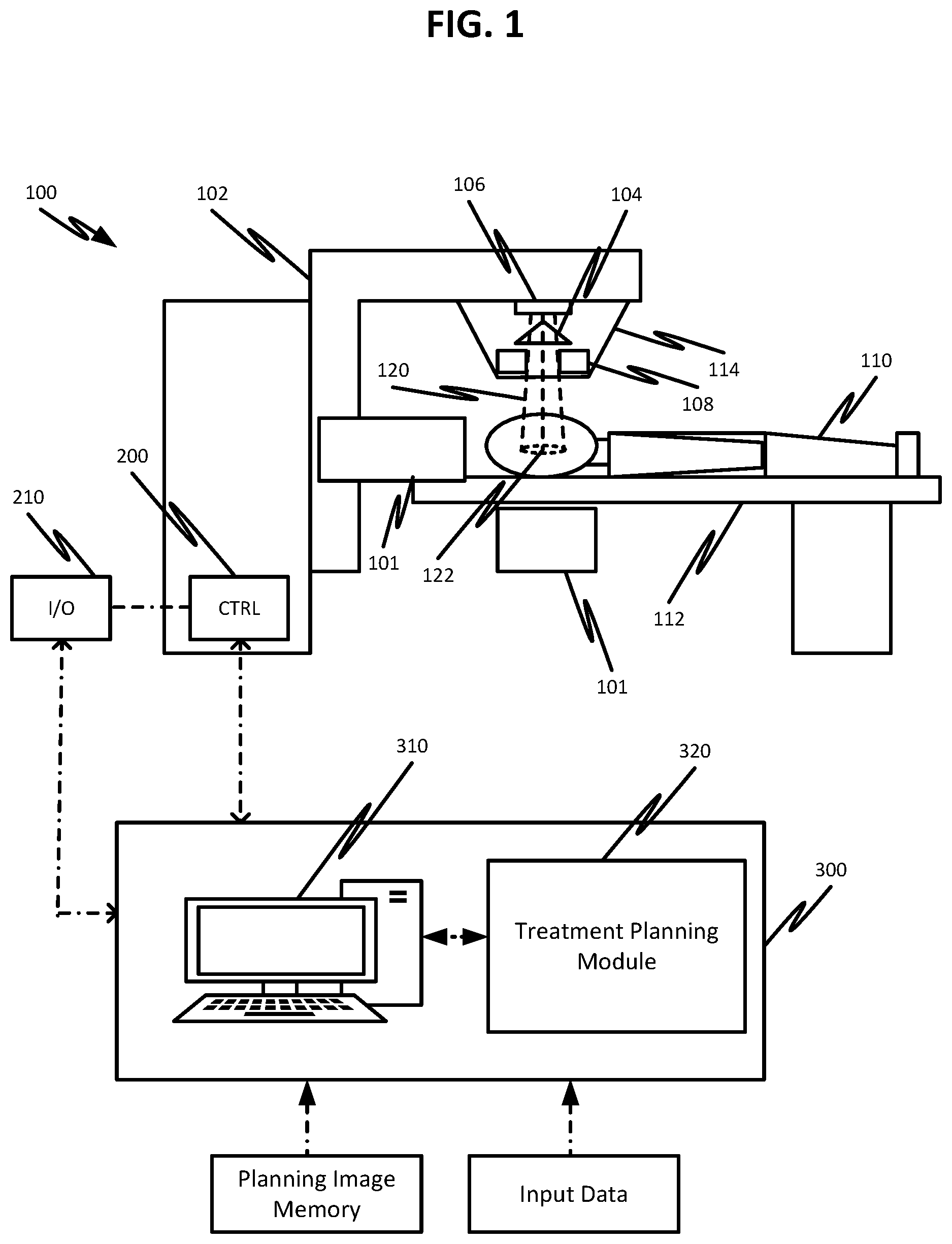 Patent US12616851 — Two-step beam geometry optimization and beam entry angles without isocenter — Figure 1