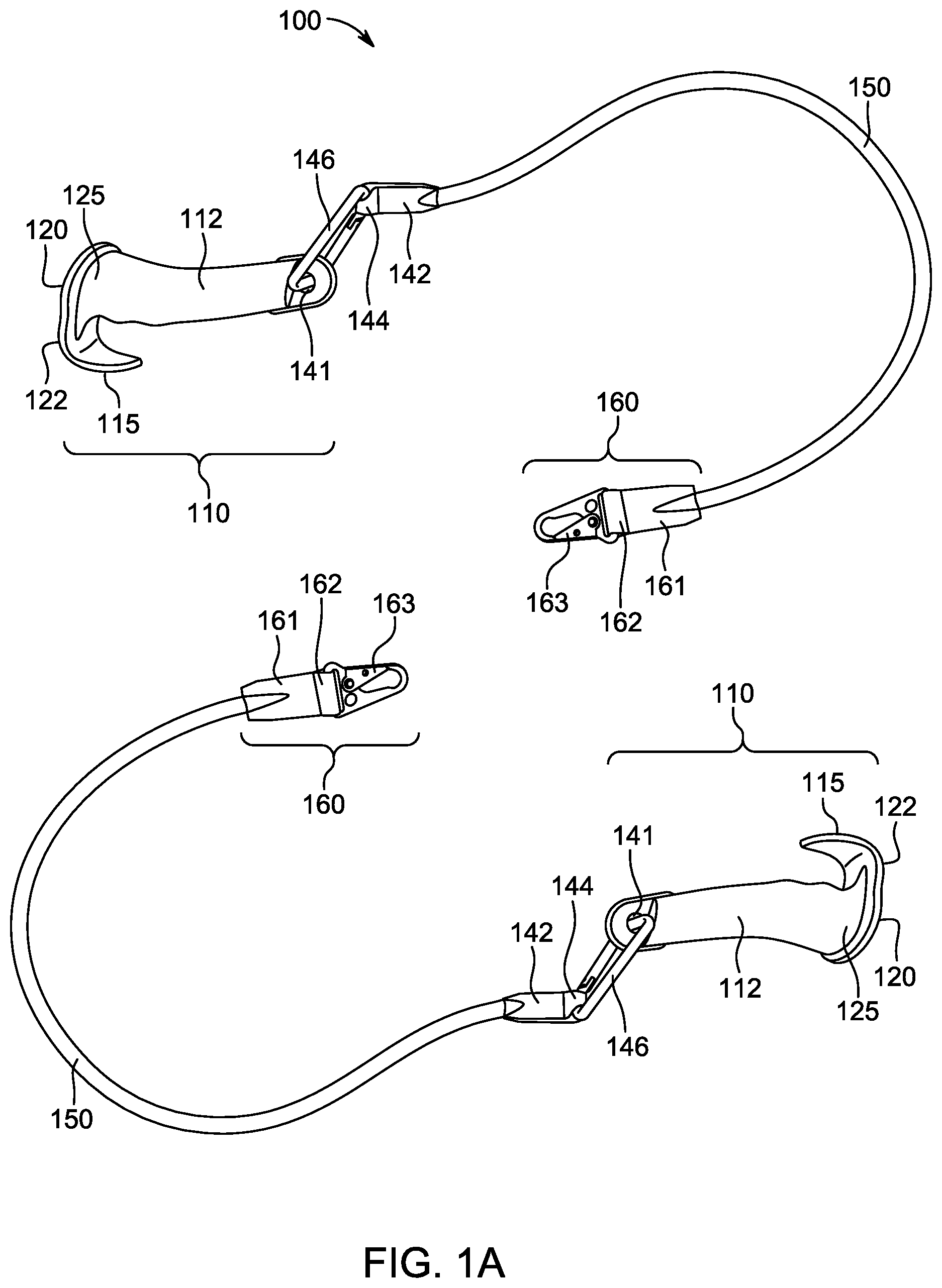 Patent US12616865 — Variable resistance walking device with dedicated foot anchor and ergonomic network interface handle — Figure 1