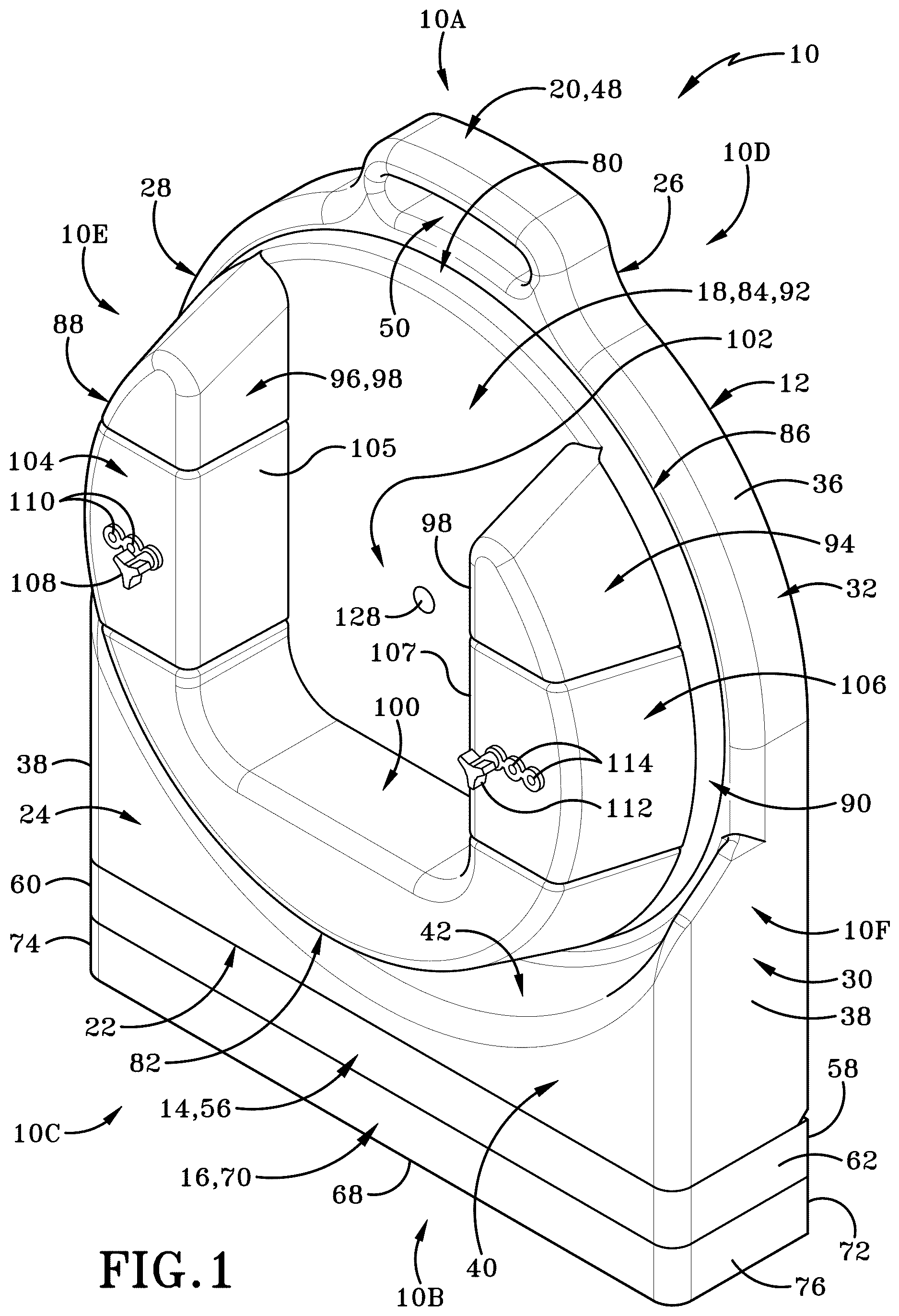 Patent US12616870 — Method of performing a plank style exercise and device for use therewith — Figure 1
