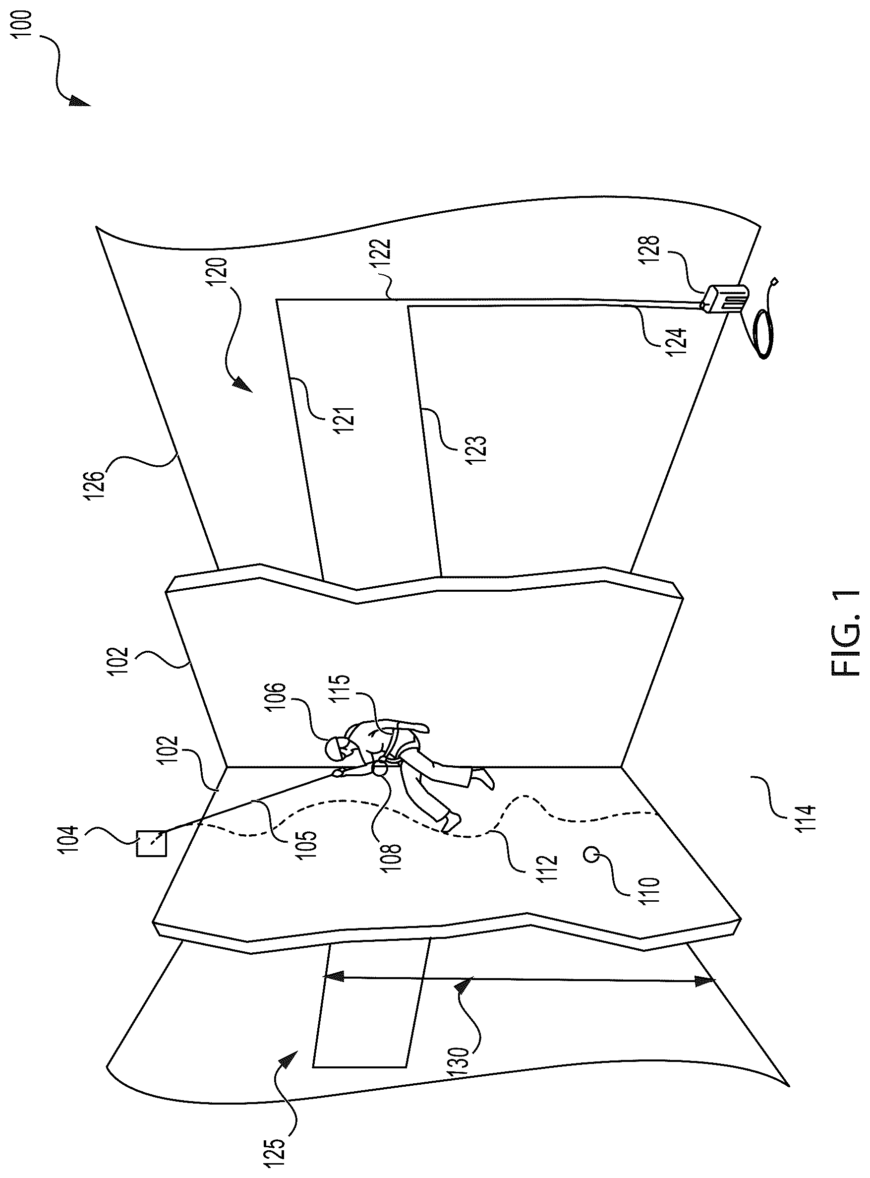 Patent US12616875 — Auto-belay notification system — Figure 1