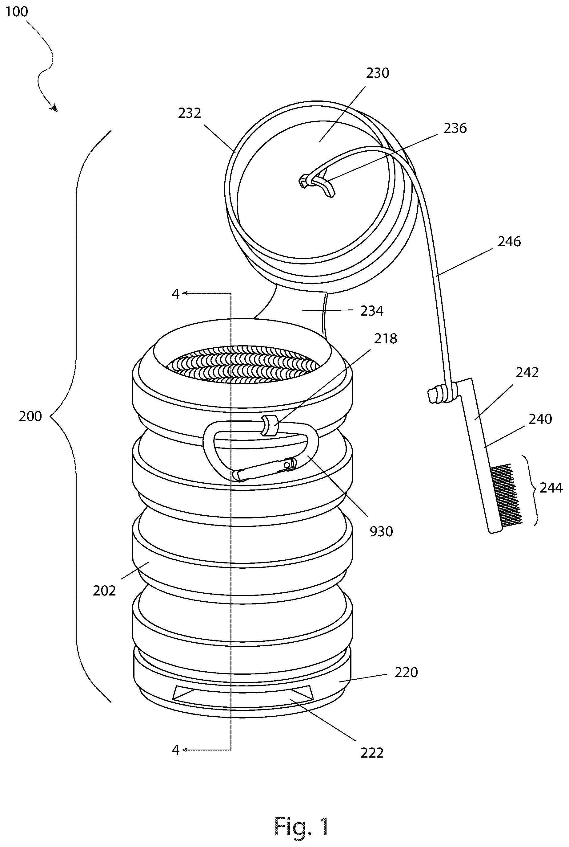 Patent US12616879 — Collapsible golf ball washer — Figure 1