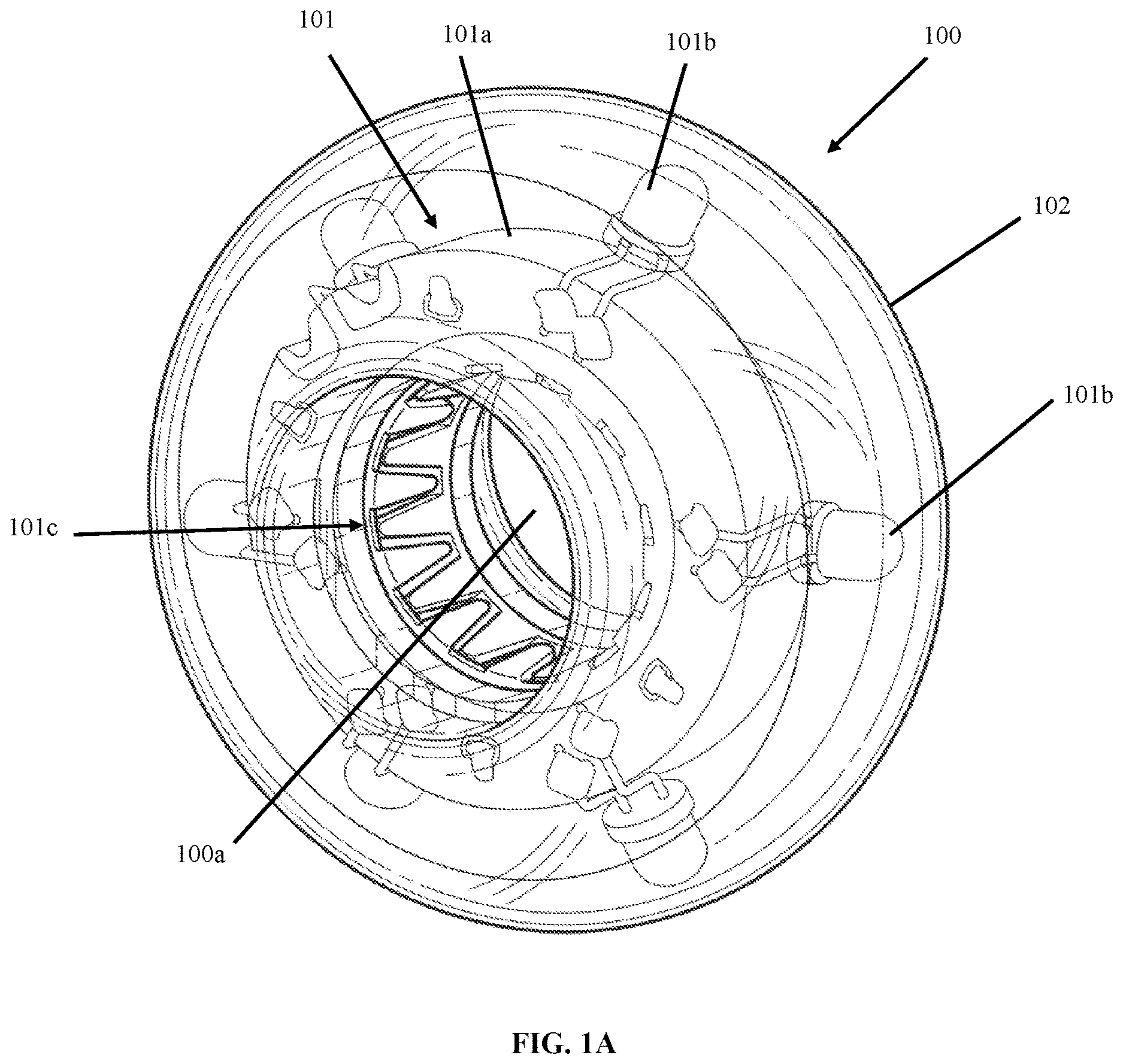 Patent US12616893 Figure 1 – Wheel assembly having a light up wheel hub