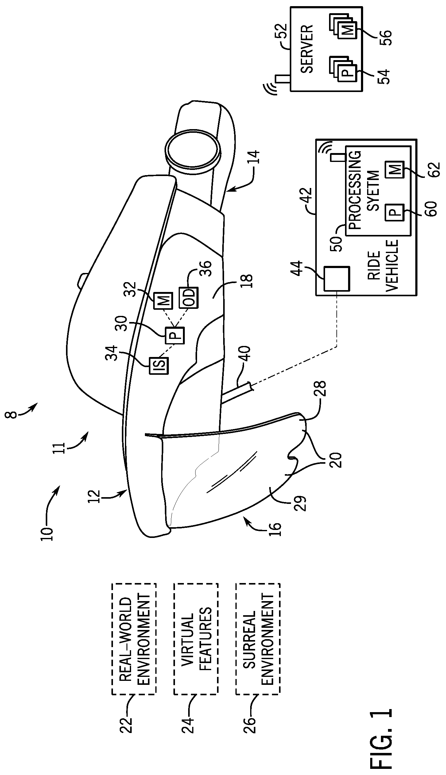 Patent US12616907 — Amusement content processing systems and methods — Figure 1