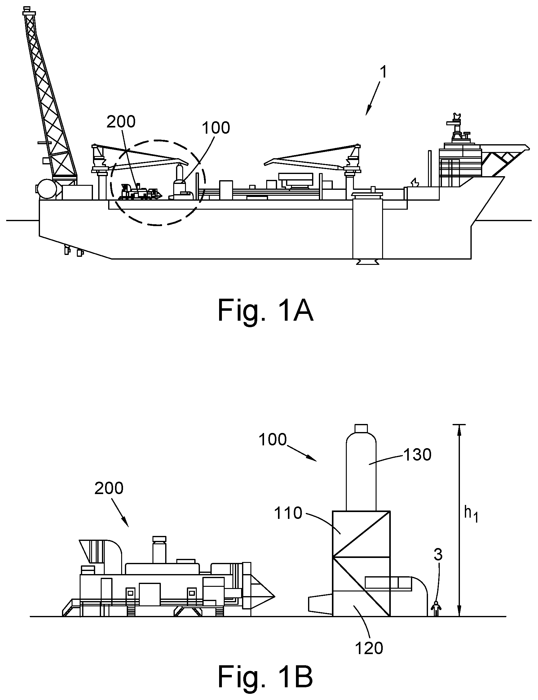 Patent US12616929 — System for offshore carbon dioxide capture — Figure 1