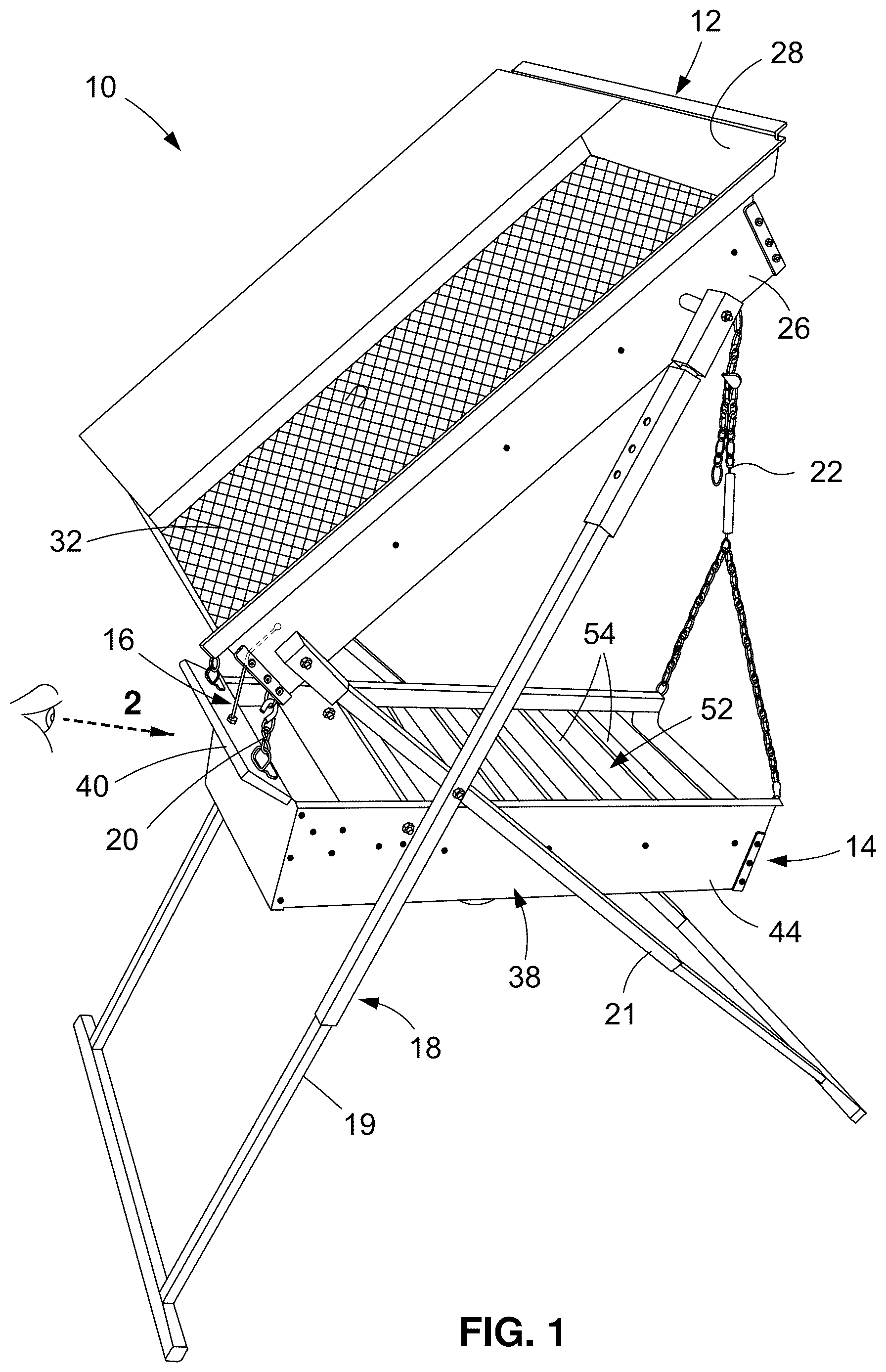 Patent US12616979 Figure 1 – Anti-clogging device for drywasher flow opening
