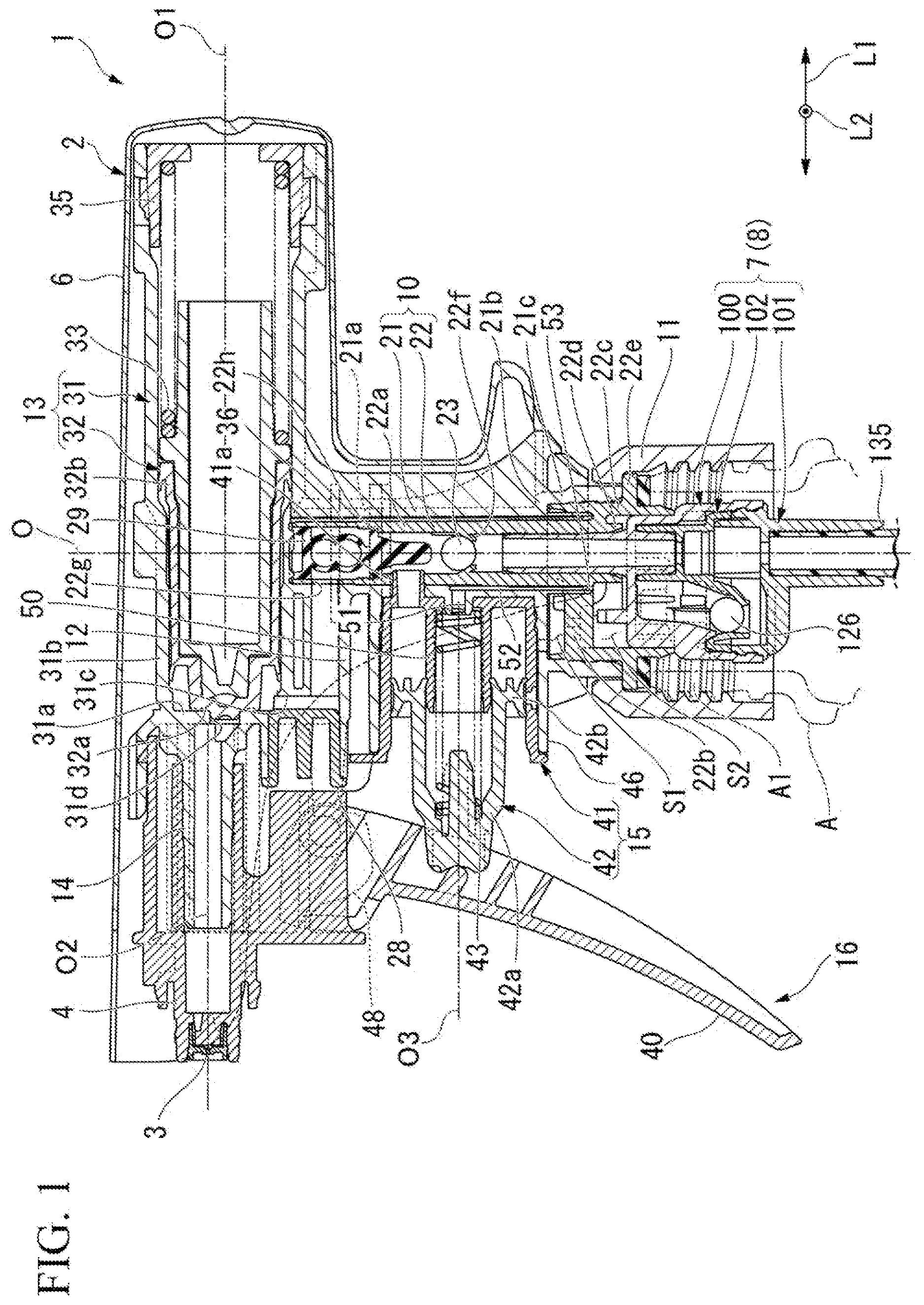 Patent US12616986 — Trigger-type liquid sprayer — Figure 1