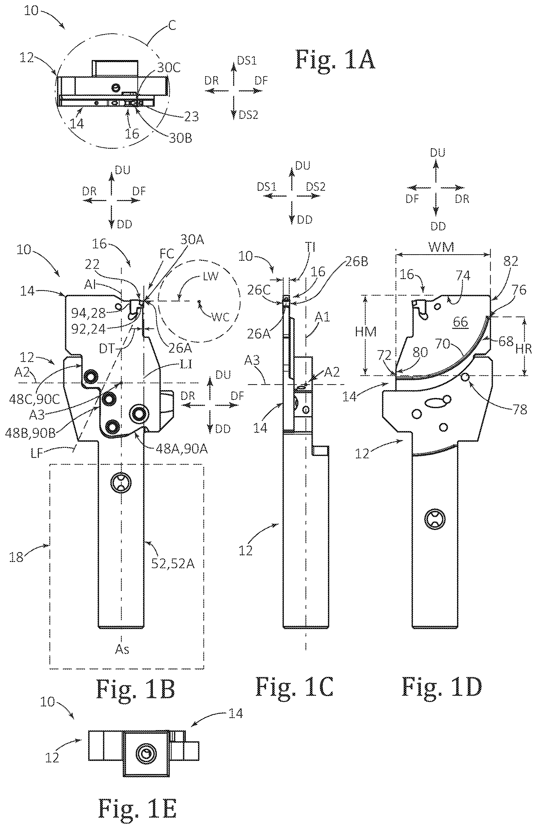 Patent US12617021 — Y-axis parting adaptor for a cutting tool — Figure 1