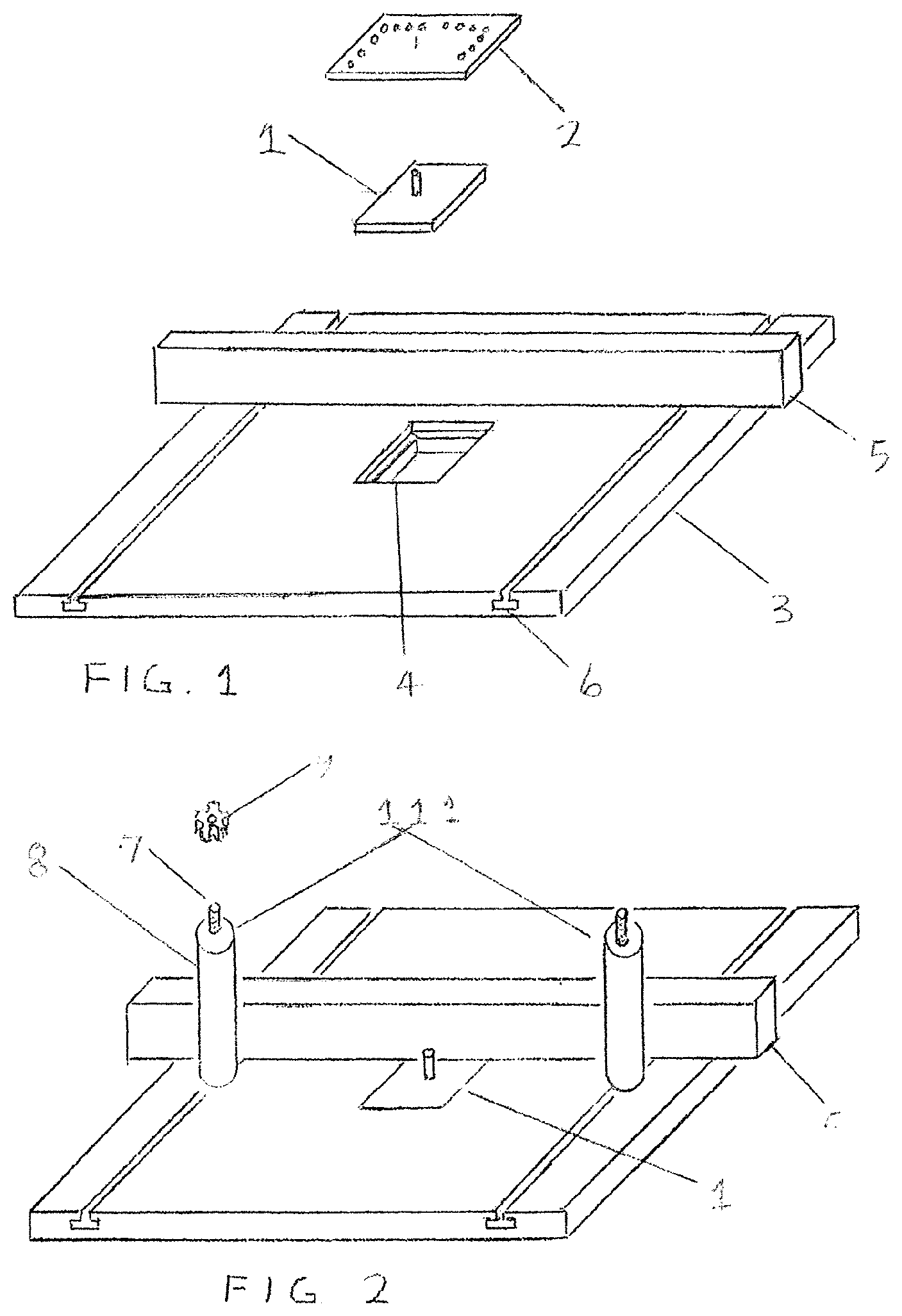 Patent US12617049 Figure 1 – System for locating fences on drill press and router tables
