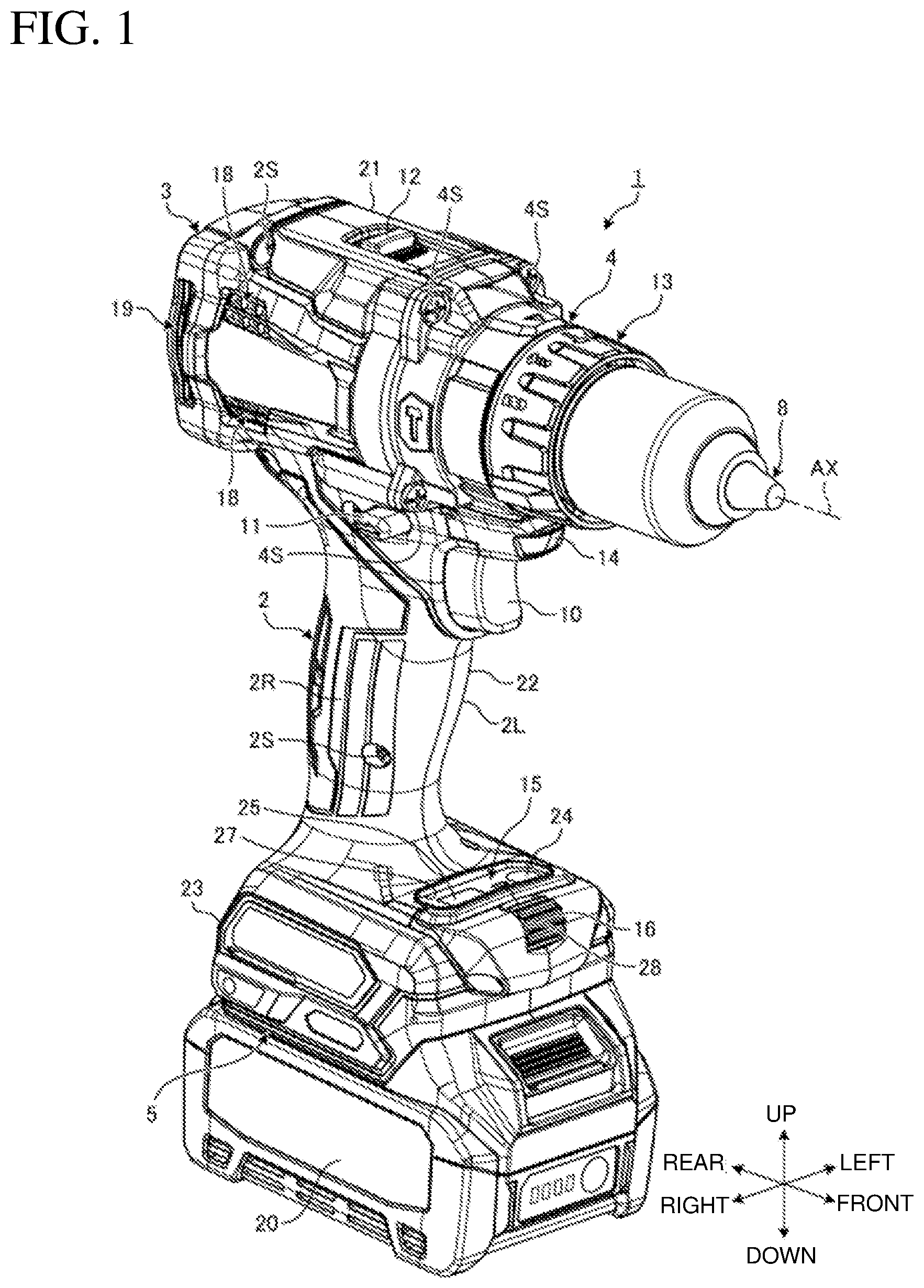 Patent US12617066 — Electric work machine and driver drill — Figure 1