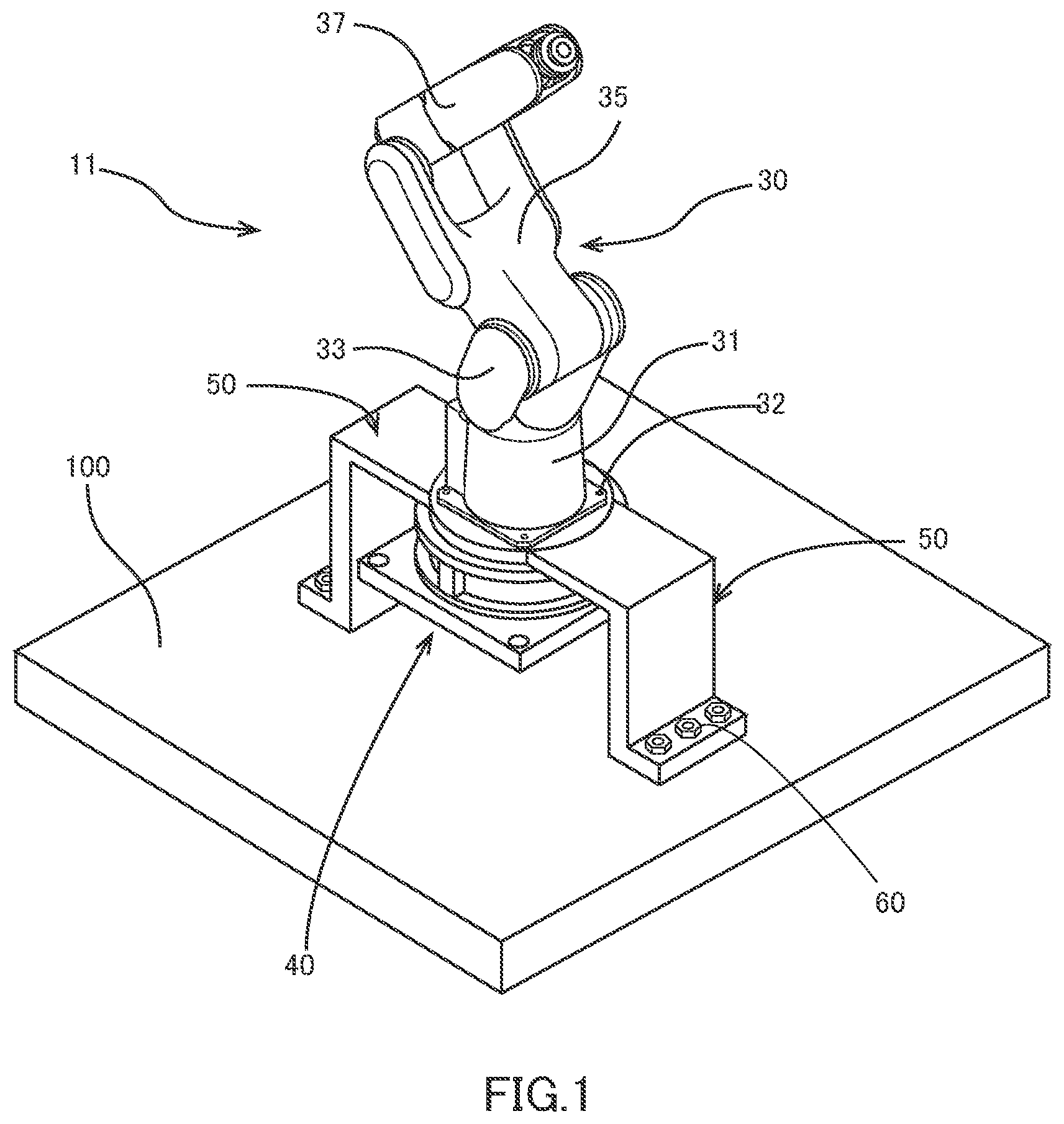 Patent US12617084 — Transfer leg and robot apparatus — Figure 1