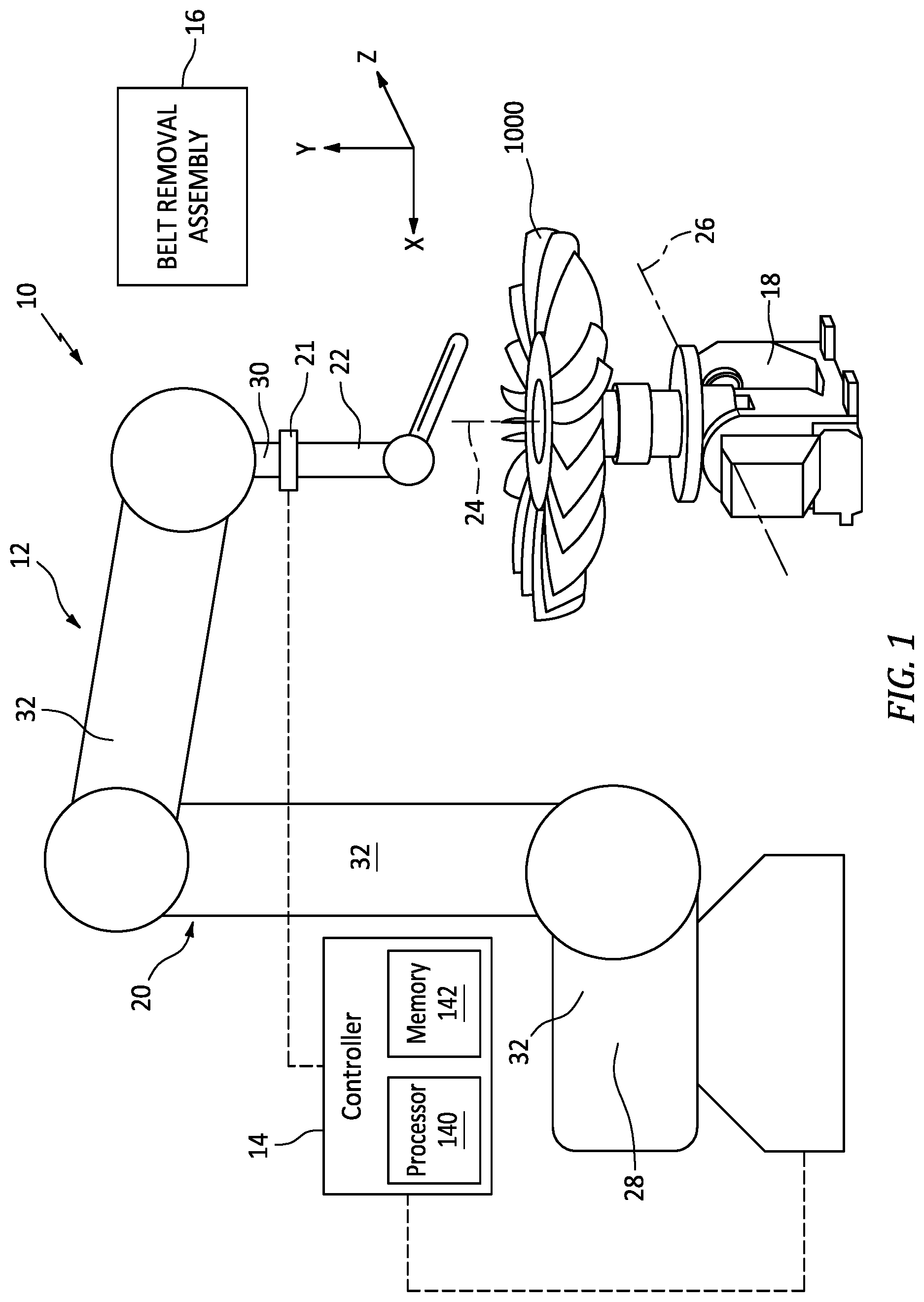 Patent US12617102 — Robotic polishing system and method for using same — Figure 1