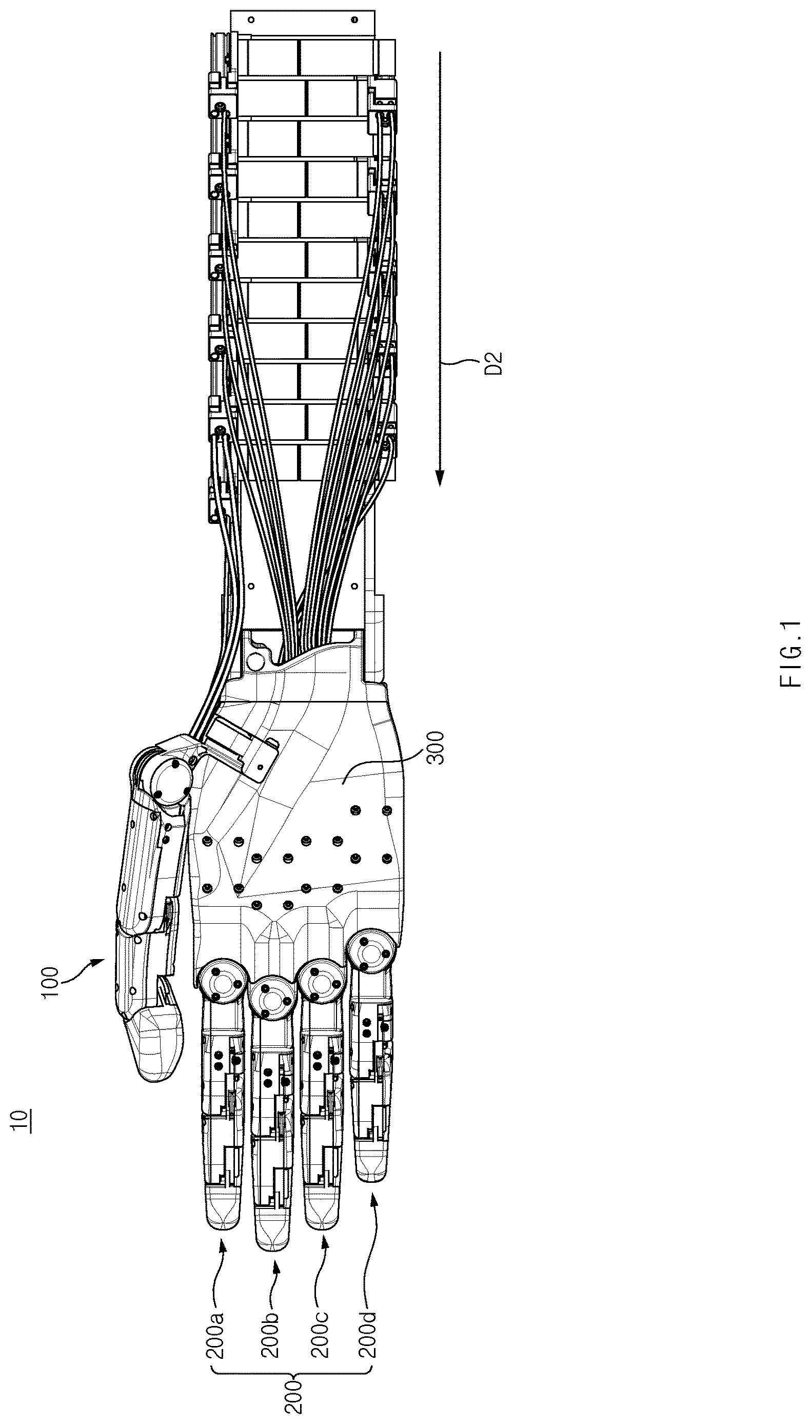 Patent US12617106 — Robot hand module — Figure 1