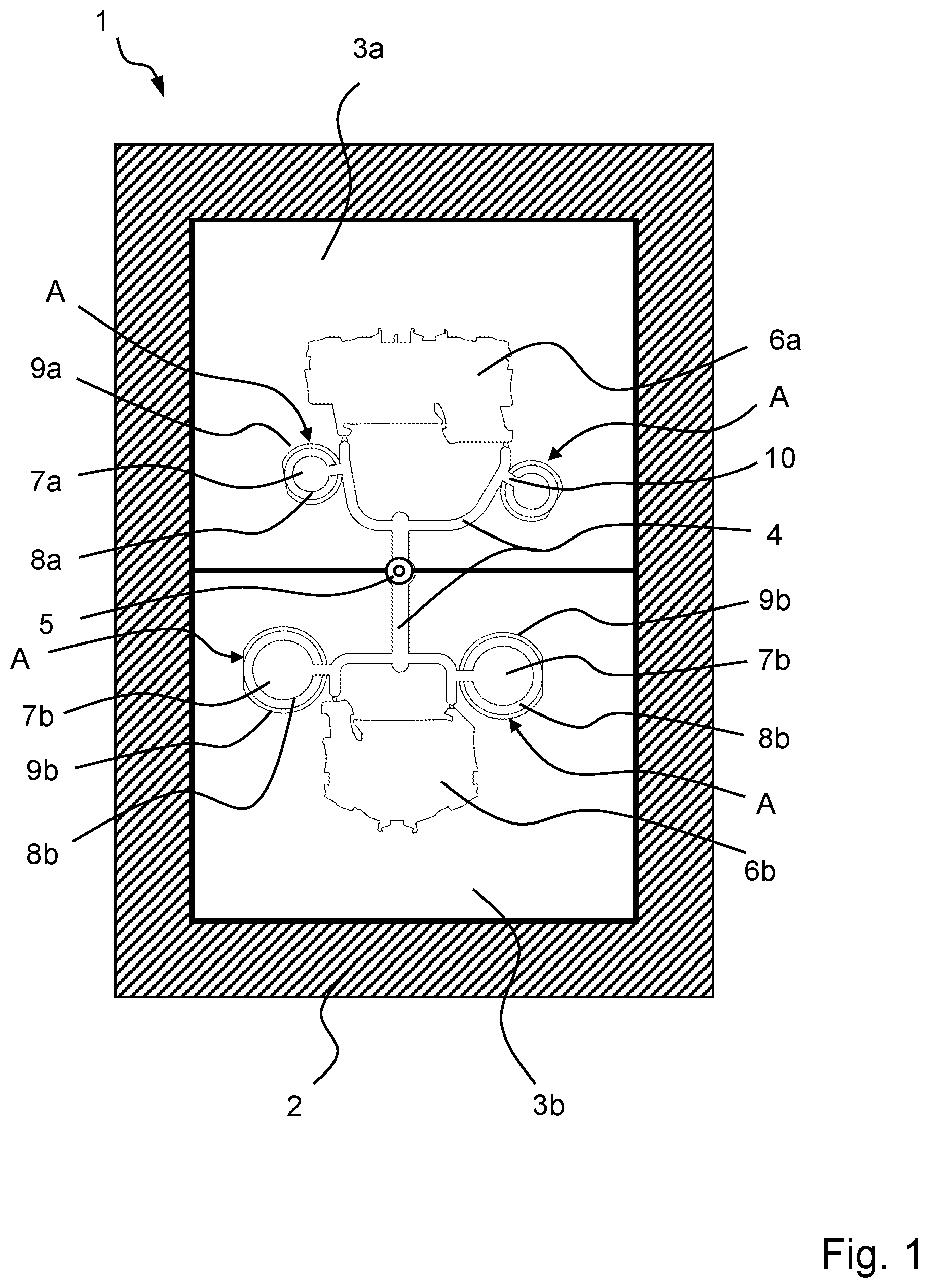 Patent US12617133 — Injection mold and method for manufacturing injection-molded parts — Figure 1
