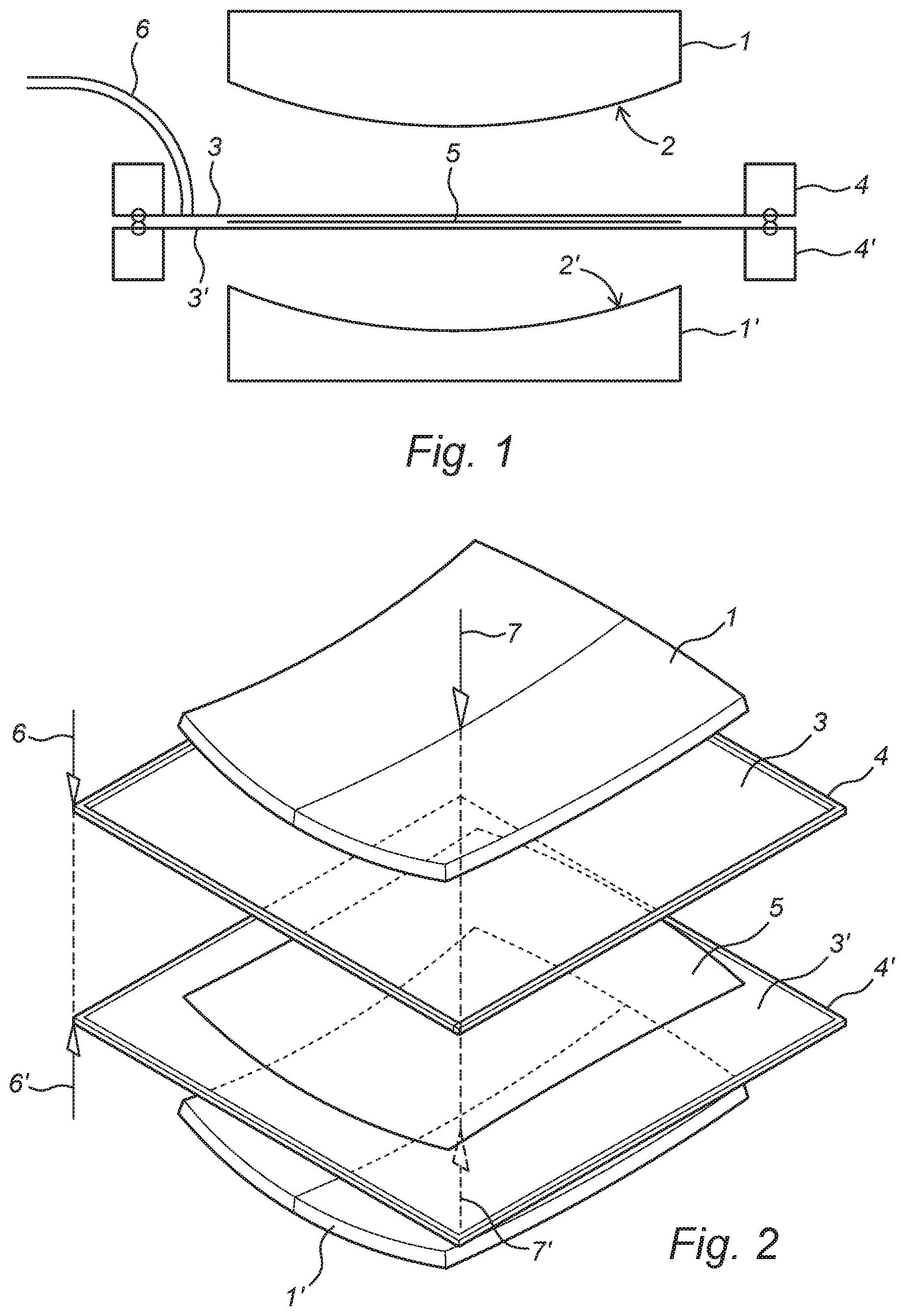 Patent US12617141 Figure 1 – Method for pre-forming a curved thermoplastic laminate and pre-formed thermoplastic laminate