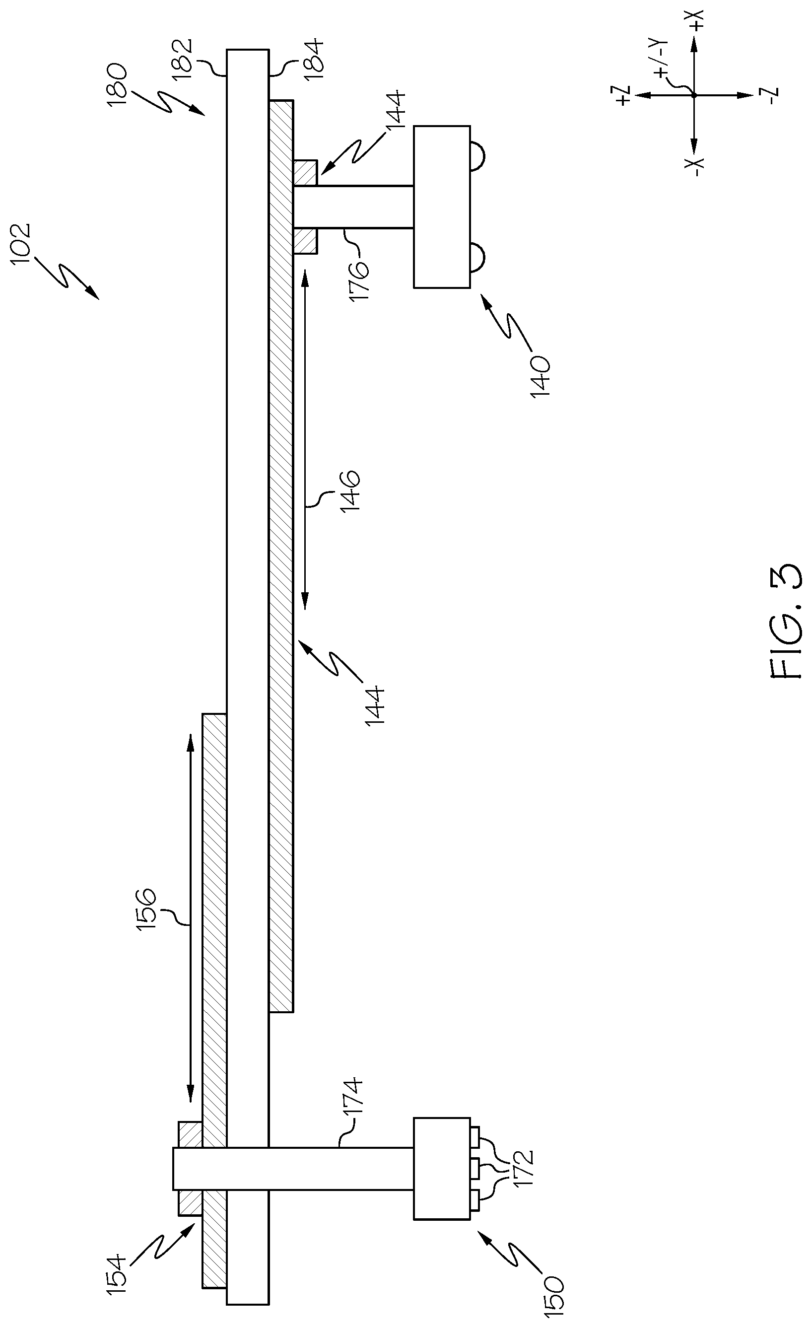 Patent US12617148 Figure 3 – Actuator assemblies for additive manufacturing apparatuses and methods for using the same