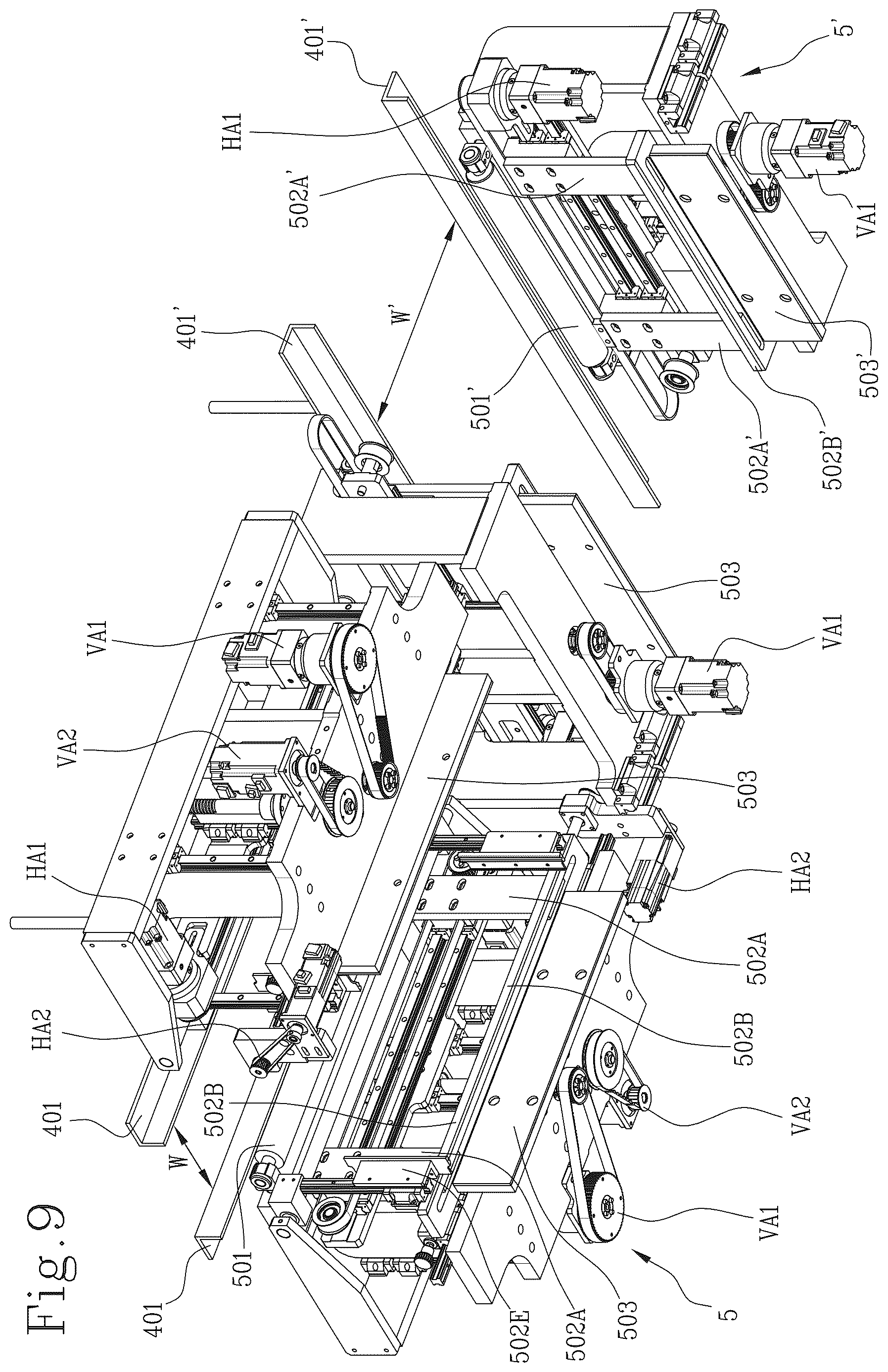 Patent US12617172 Figure 9 – Apparatus and method for wrapping a cardboard box