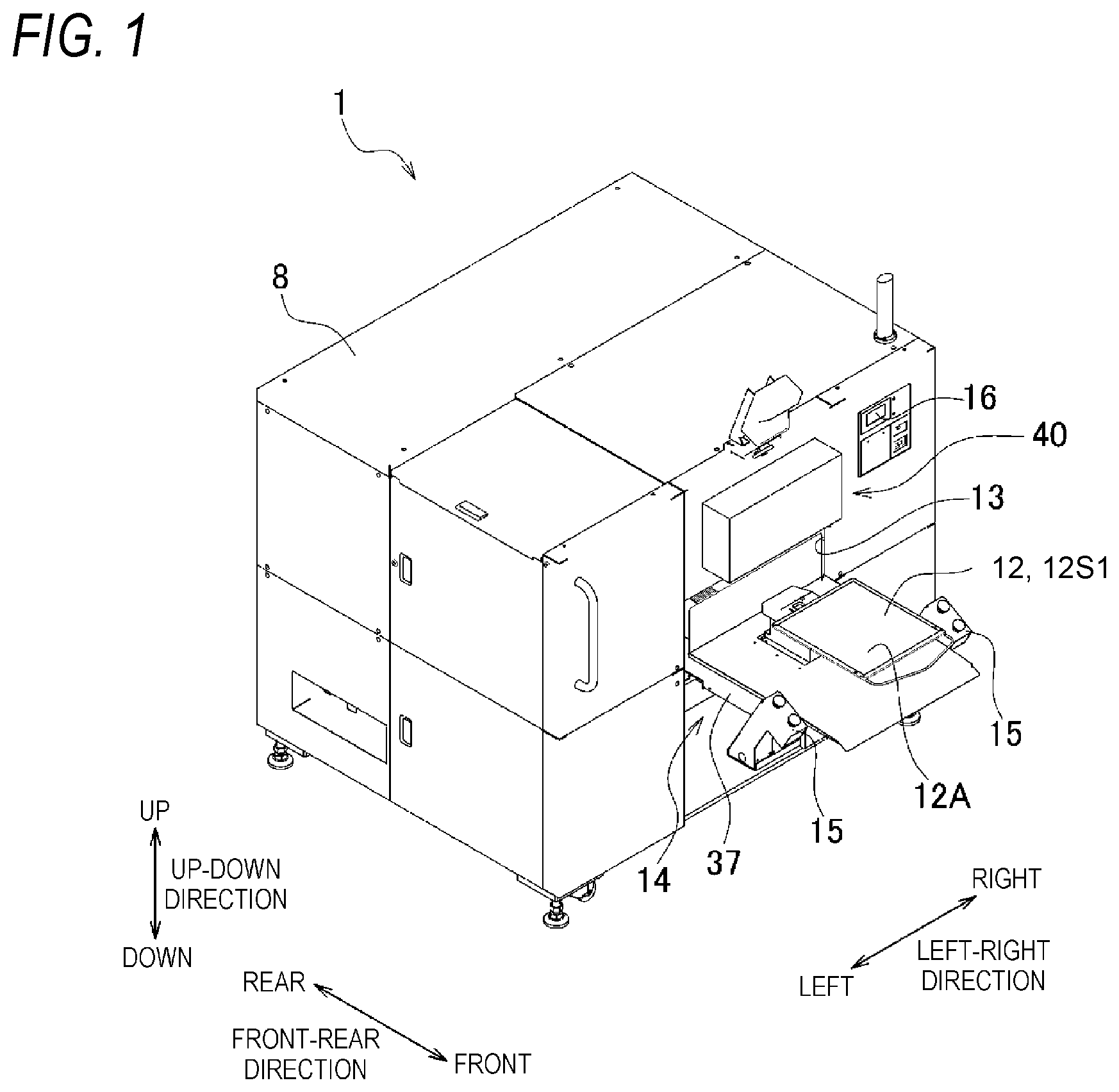 Patent US12617214 Figure 1 – Processing liquid application device
