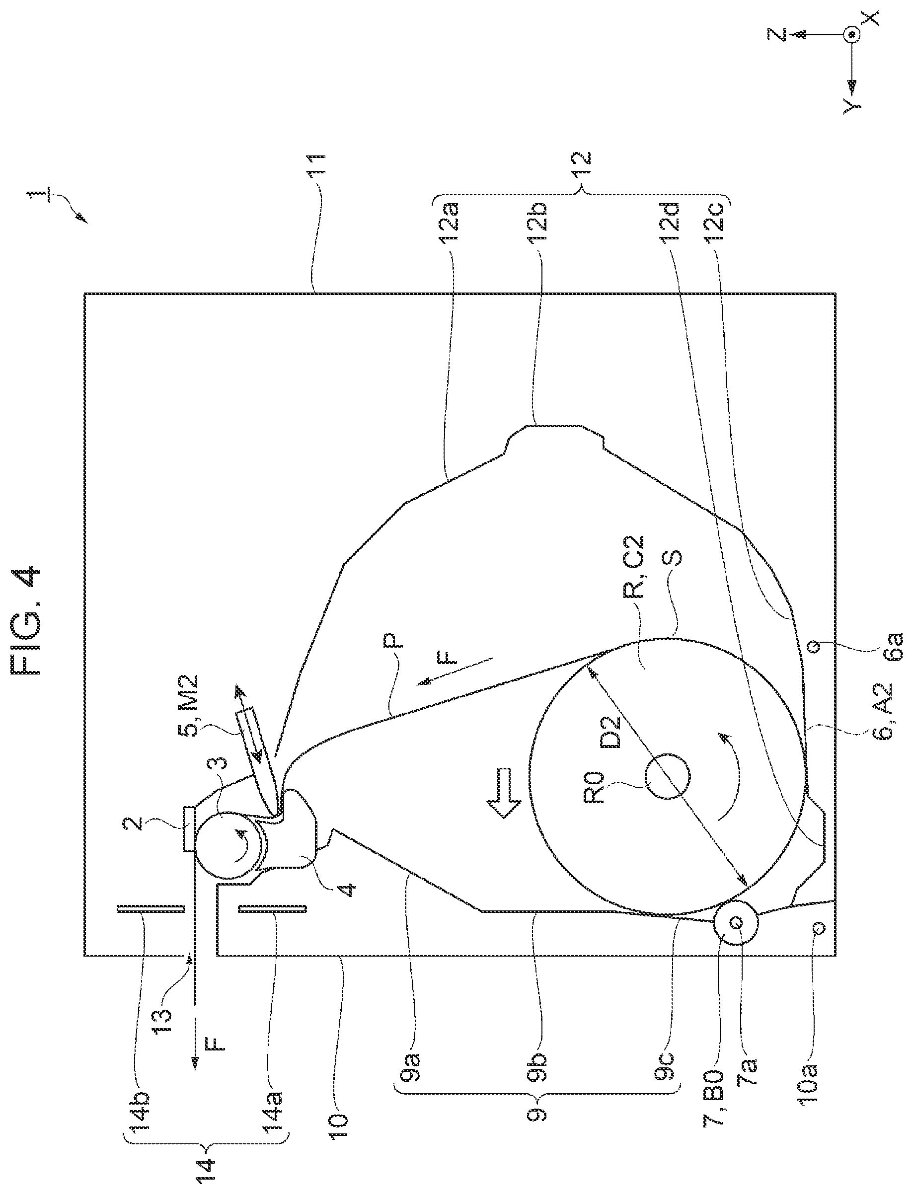 Patent US12617221 Figure 4 – Roll paper printer