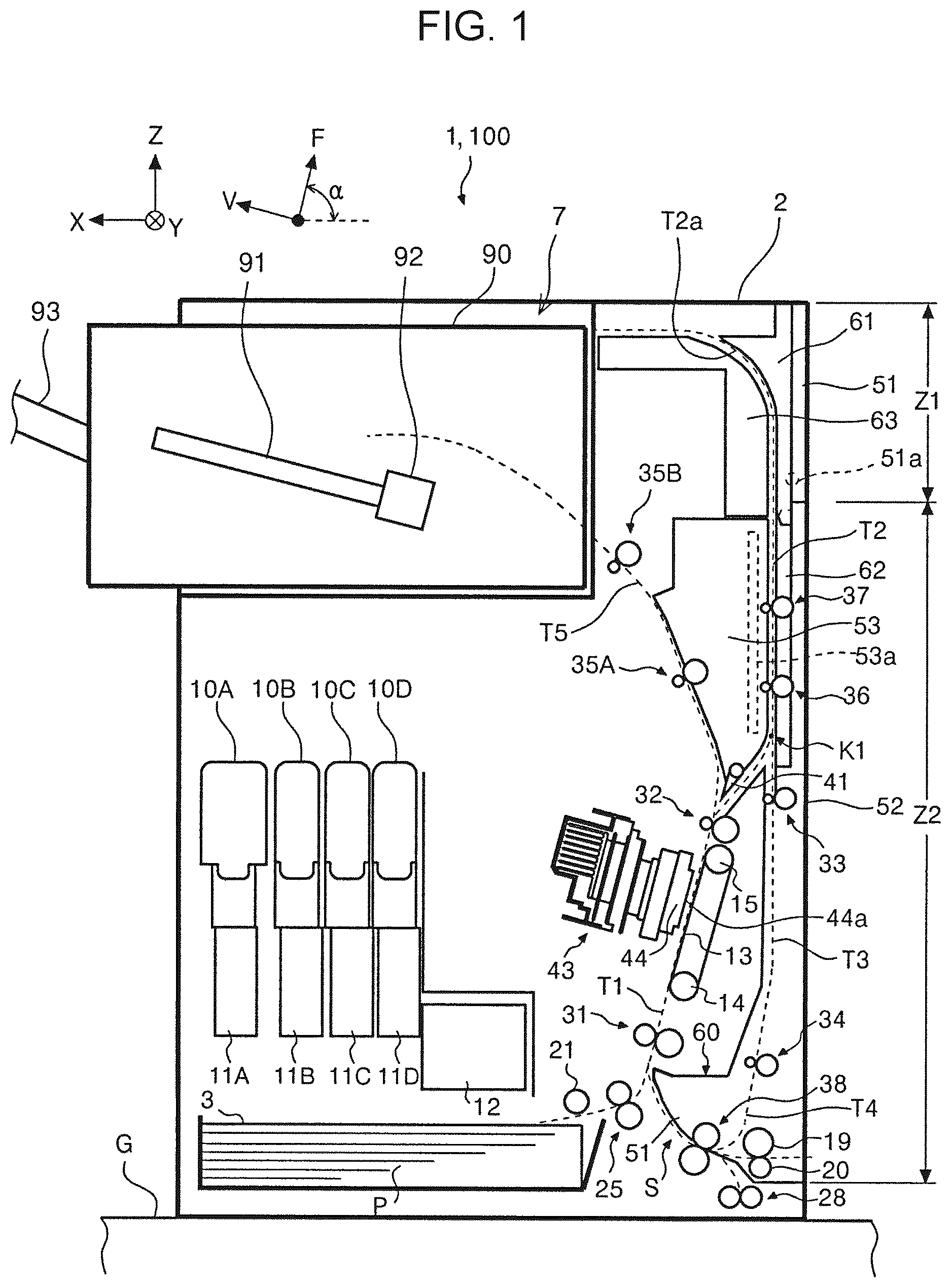 Patent US12617222 Figure 1 – Medium transport device and recording apparatus