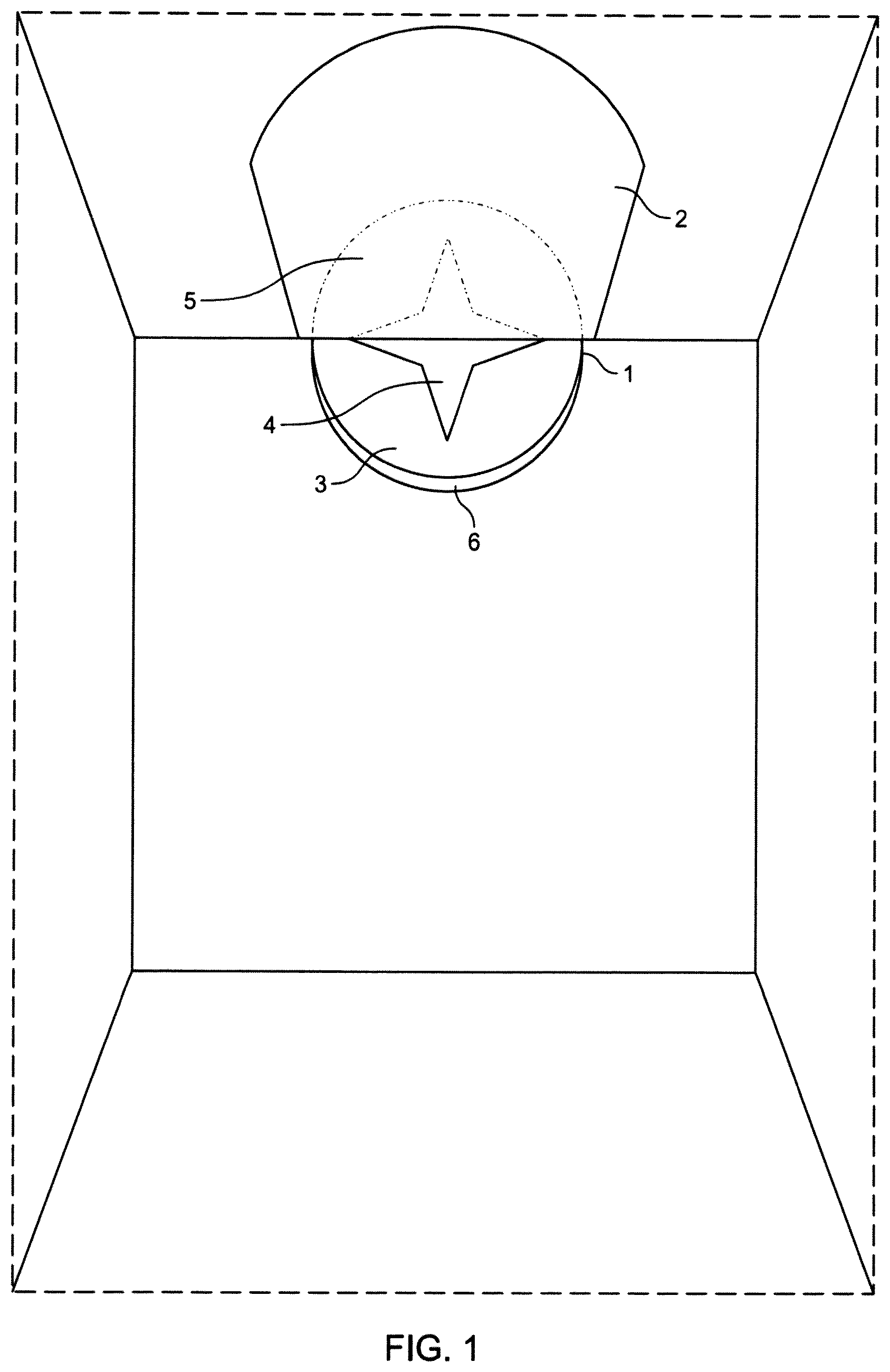 Patent US12617228 — Wall mounted light emitting panel and a ceiling mounted reflective panel providing an enhanced perceived vertical space — Figure 1