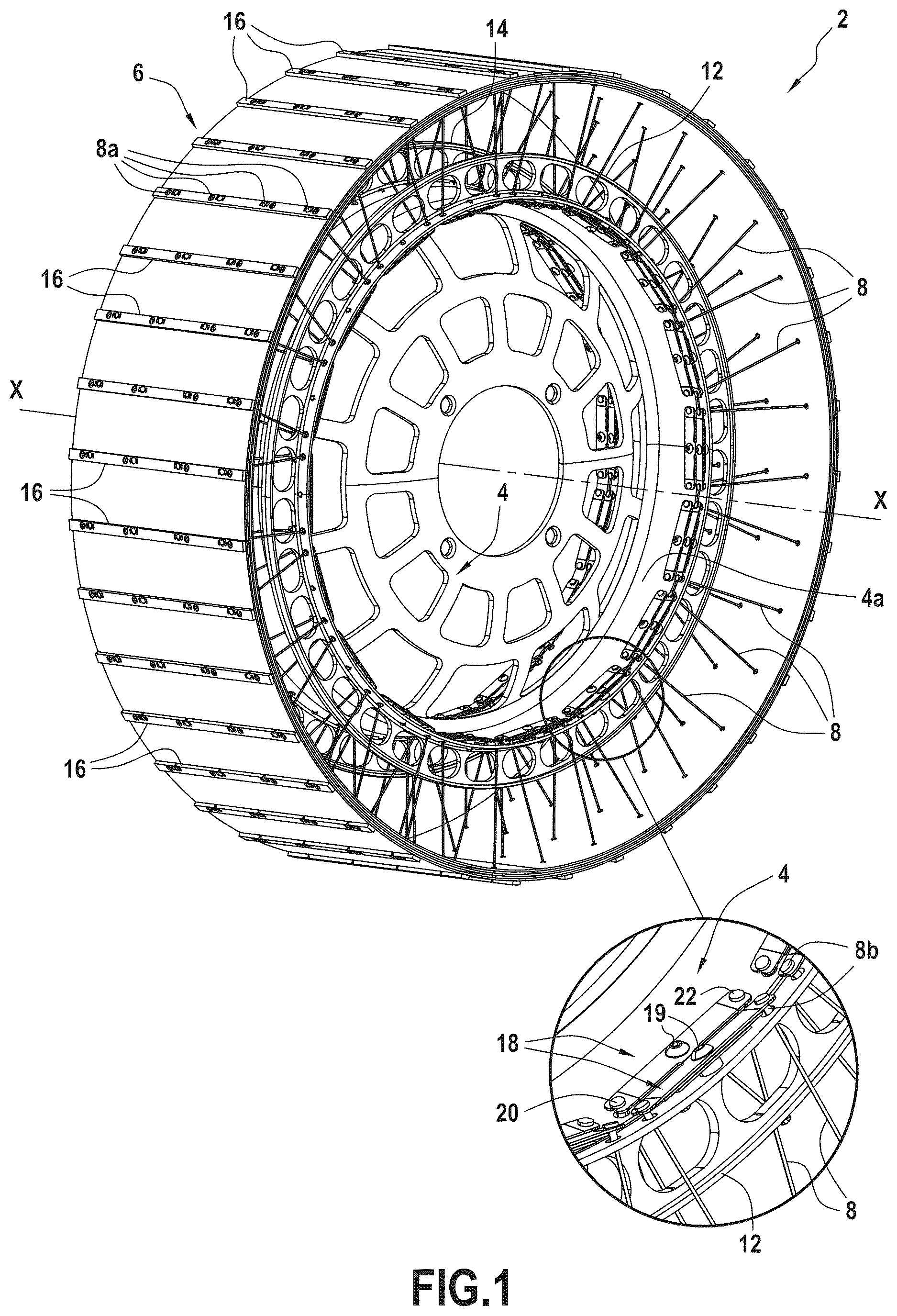 Patent US12617236 — Deformable wheel with non-pneumatic load bearing for lunar and martian conditions — Figure 1