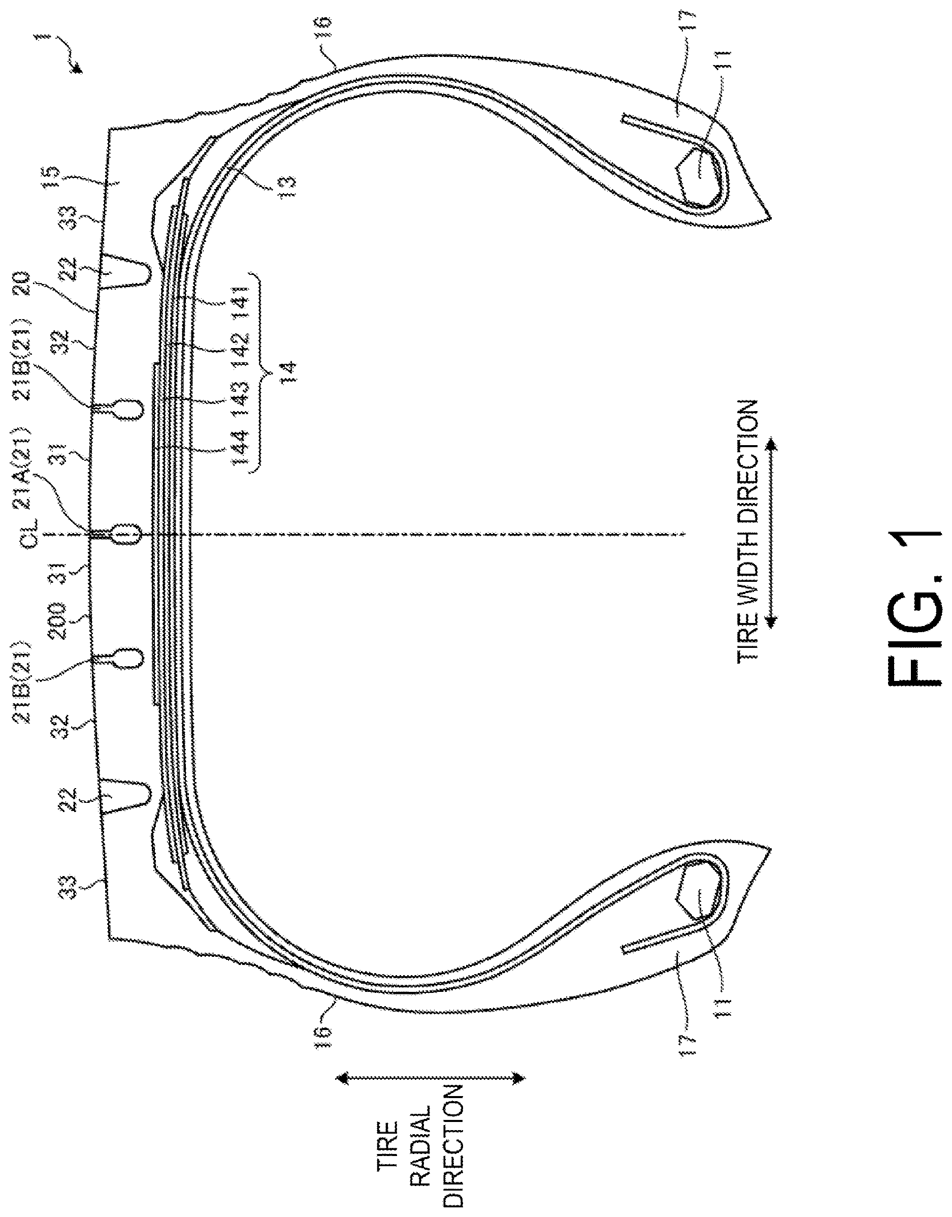 Patent US12617241 — Tire — Figure 1