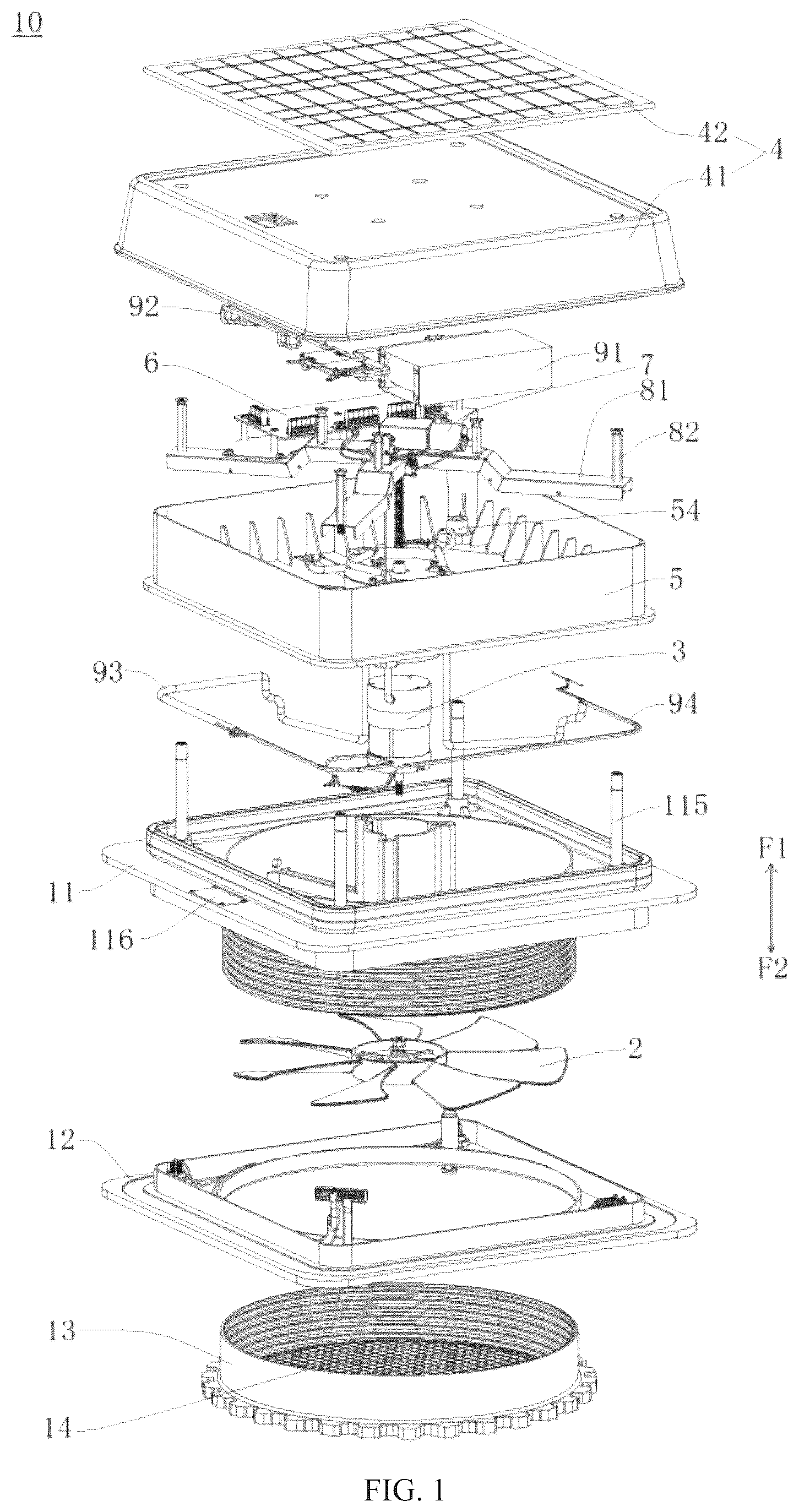 Patent US12617255 — Ventilator and vehicle having the same — Figure 1