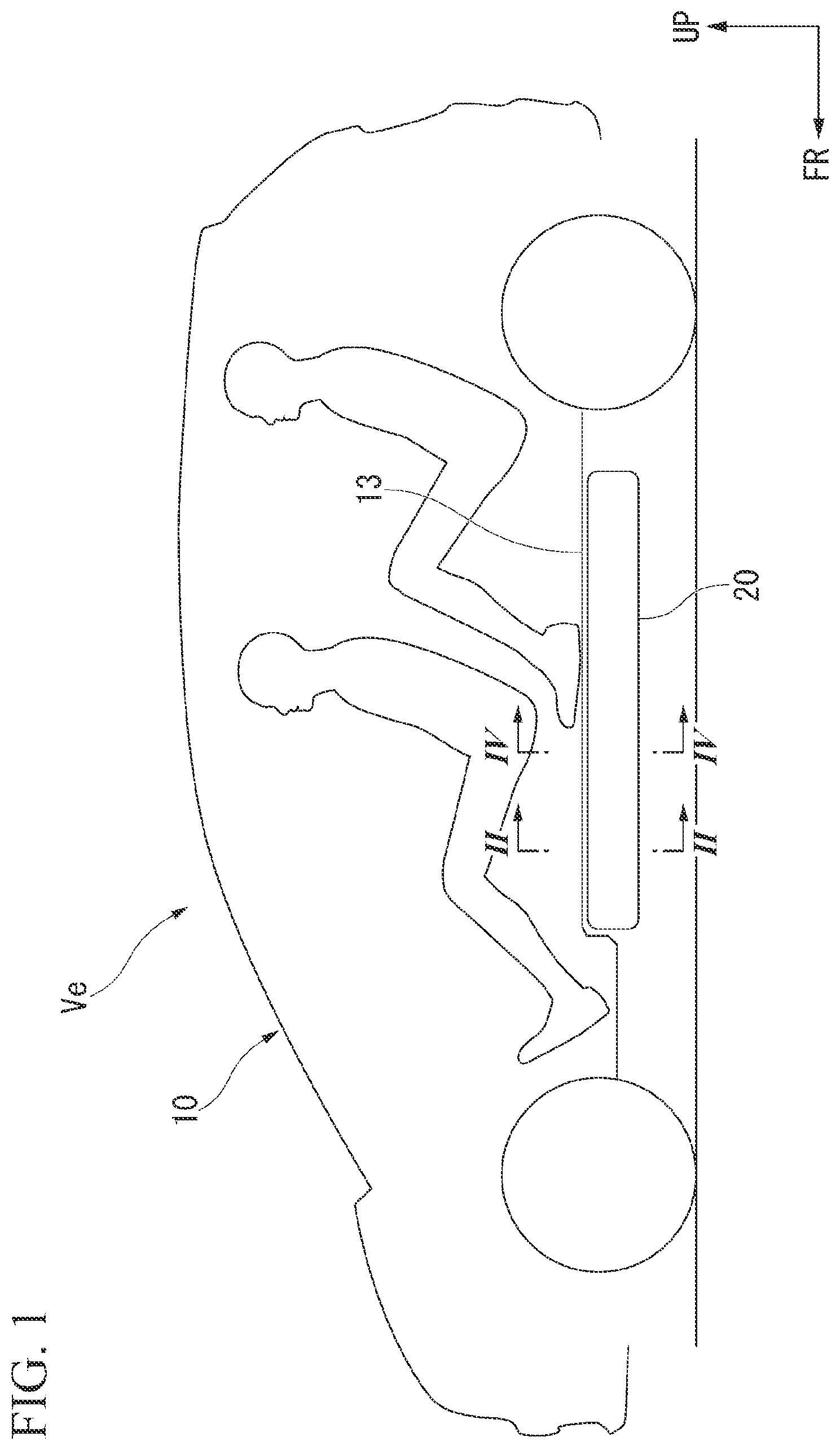 Patent US12617260 Figure 1 – Vehicle body lower part structure